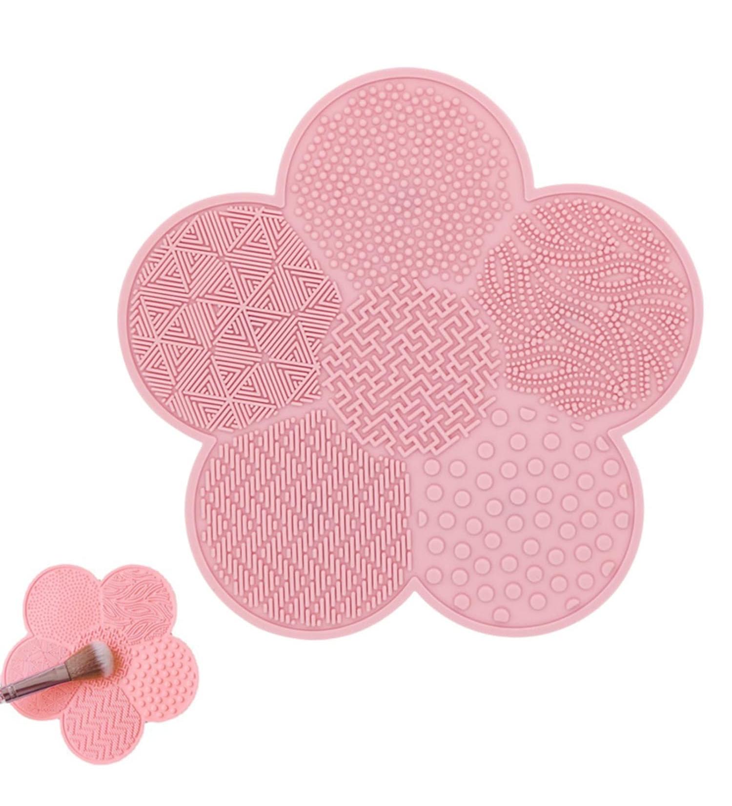 1Pc Pink Silicone Makeup Brush Cleaner with Suction Cups - Efficient Makeup Brush Cleaning Tool for Beauty & Personal Care - Buy Online on GoSupps.com
