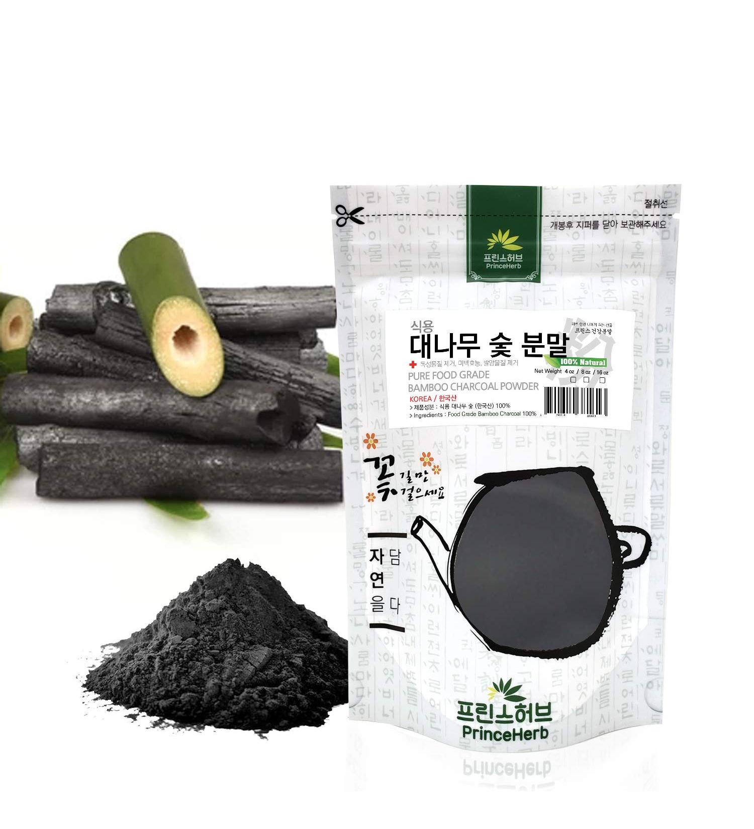Medicinal Korean Herbal Powder 100% Natural Activated Bamboo Charcoal Powder/ (4 oz) 1 Ounce (Pack of 1)