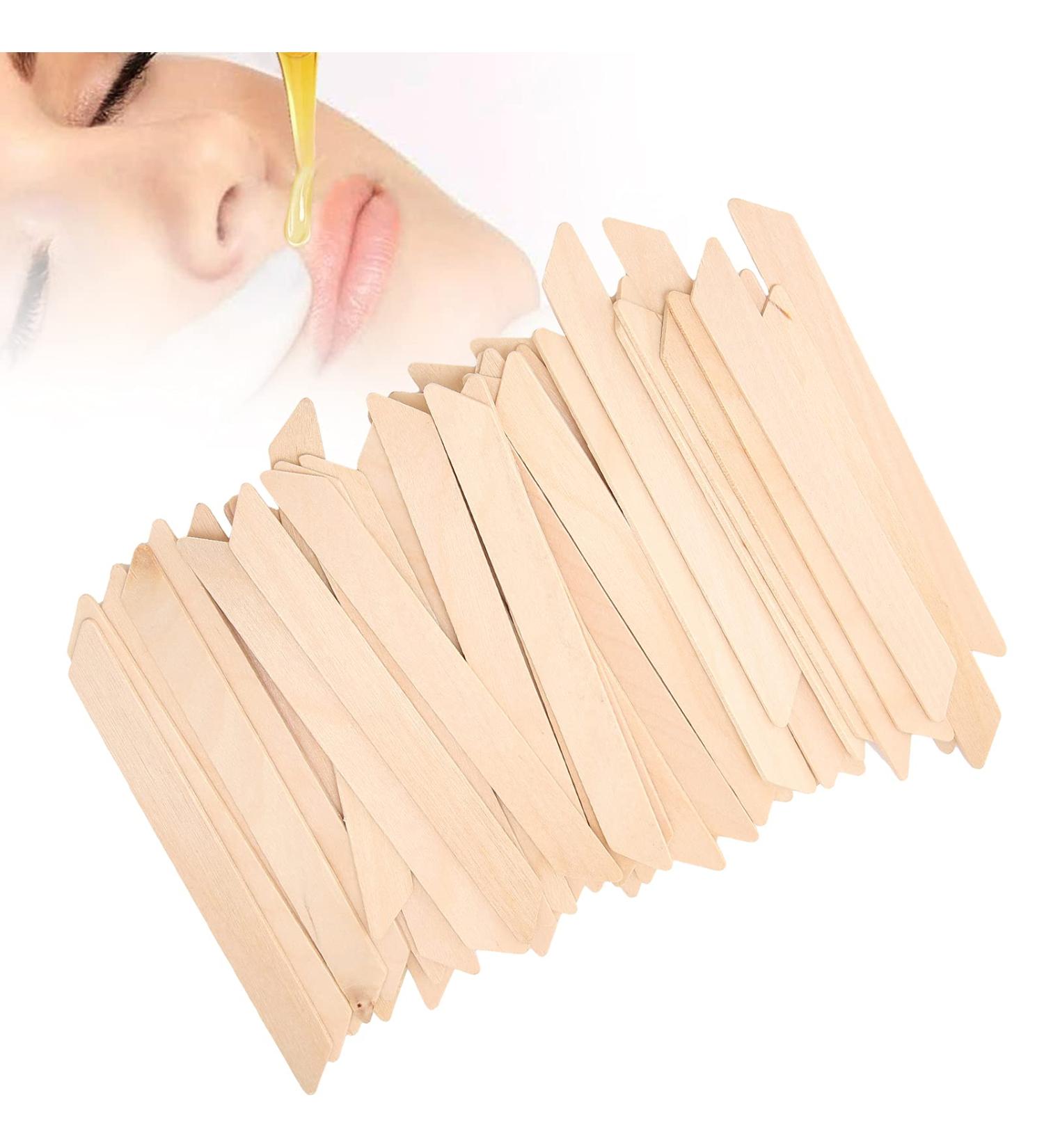 50PCS Wooden Waxing Applicator Sticks - Eyebrow & Face Hair Removal Spatulas - Buy Online on GoSupps.com