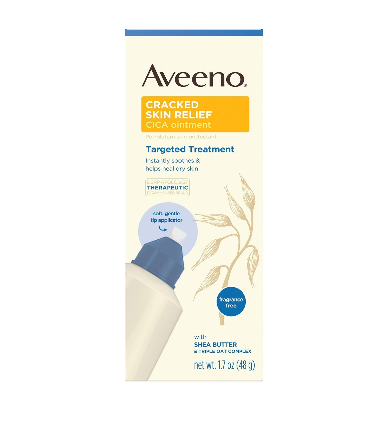 Aveeno Cracked Skin Relief CICA Ointment | Shea Butter & Triple Oat Complex | Fragrance-Free Steroid-Free | 1.7 oz for Dry & Sensitive Skin - Buy Online on GoSupps.com