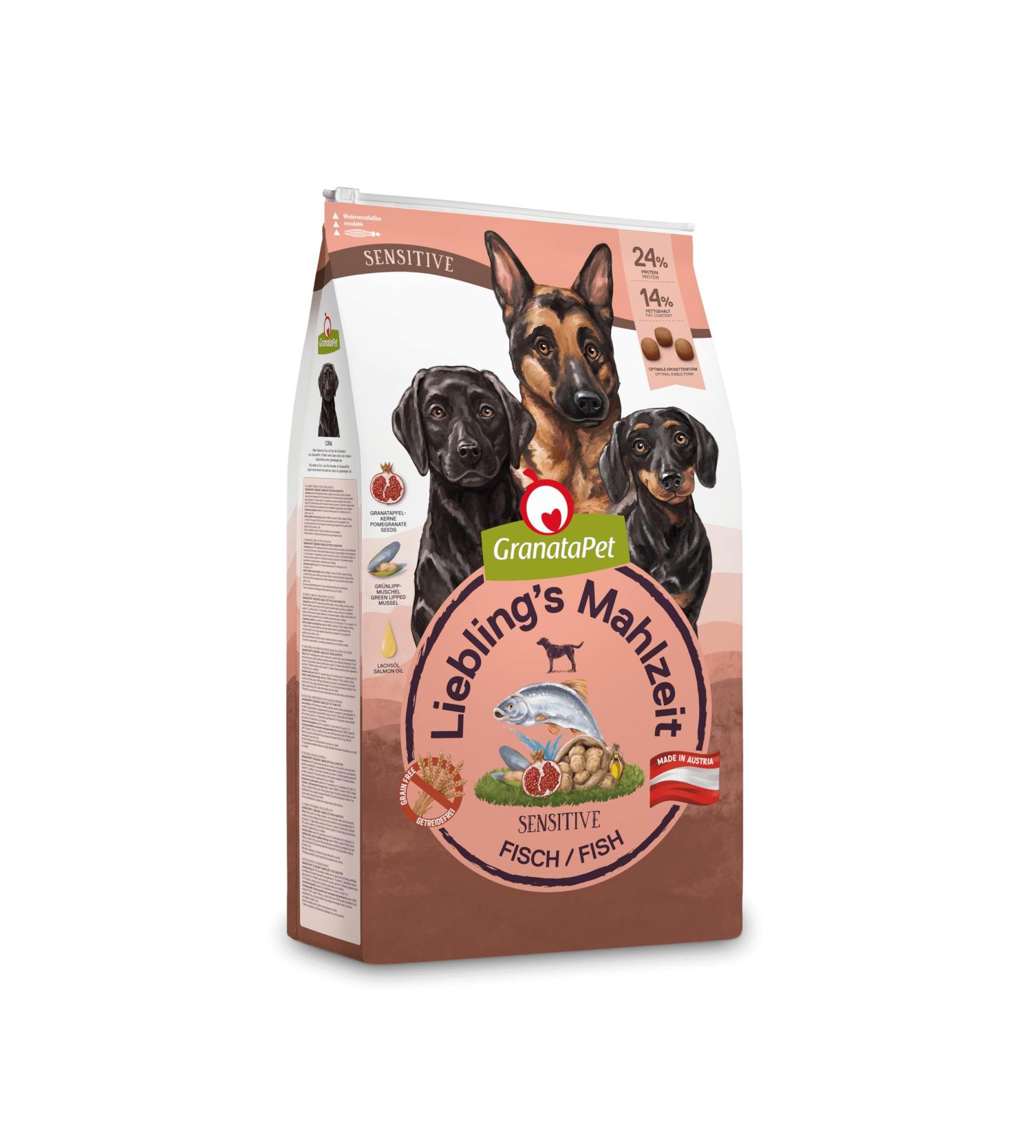 Granatapet Darling's Meal Fish Sensitive - Grain-Free Sugar-Free Dog Food (10 kg) - Premium Dry Food for Dogs with Sensitive Stomachs - Buy Online on GoSupps.com