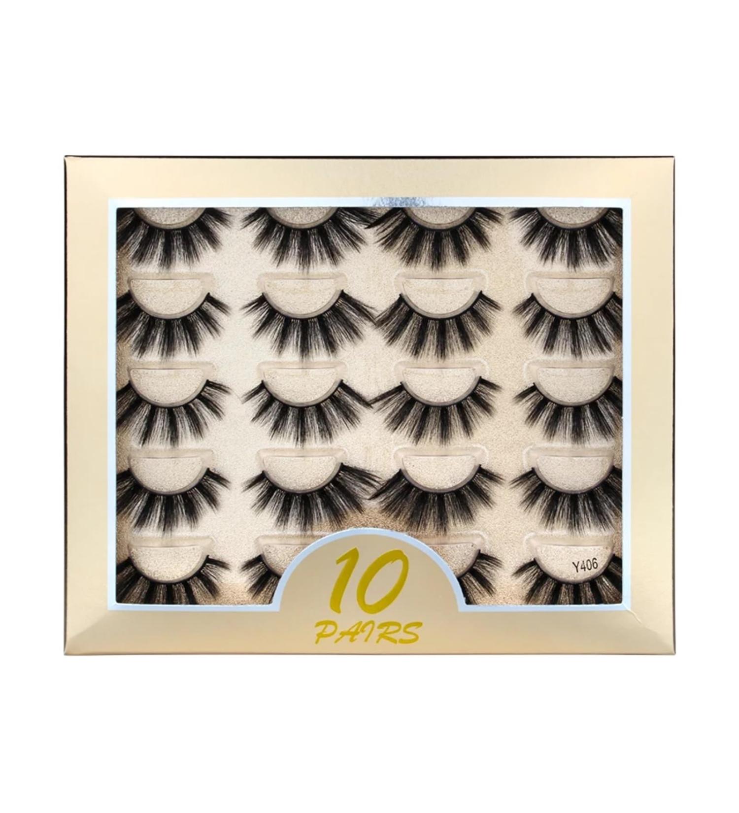 UAMOU 50/100/300pairs Natural Mink Eyelashes Faux 3d Mink lashes Strip Thick Dramatic False Eyelashes Extension Makeup Cils Cheerfully (Color : Y406 Size : 30 boxes) - Buy Online on GoSupps.com