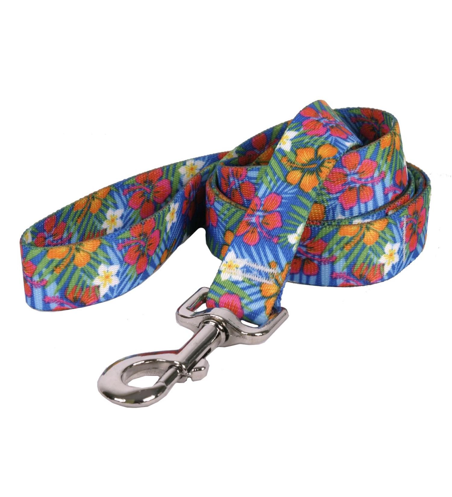 Yellow Dog Design Hibiscus Paradise Dog Leash 1" x 60" (5 feet) Long