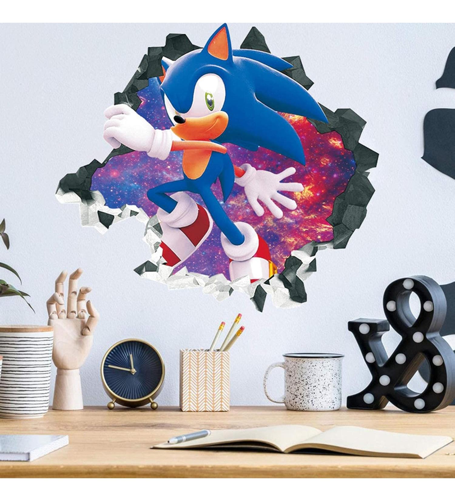 TGEJKIC Sonic The Hedgehog Cartoon 3D Broken Wall Stickers  - Buy Online on GoSupps.com