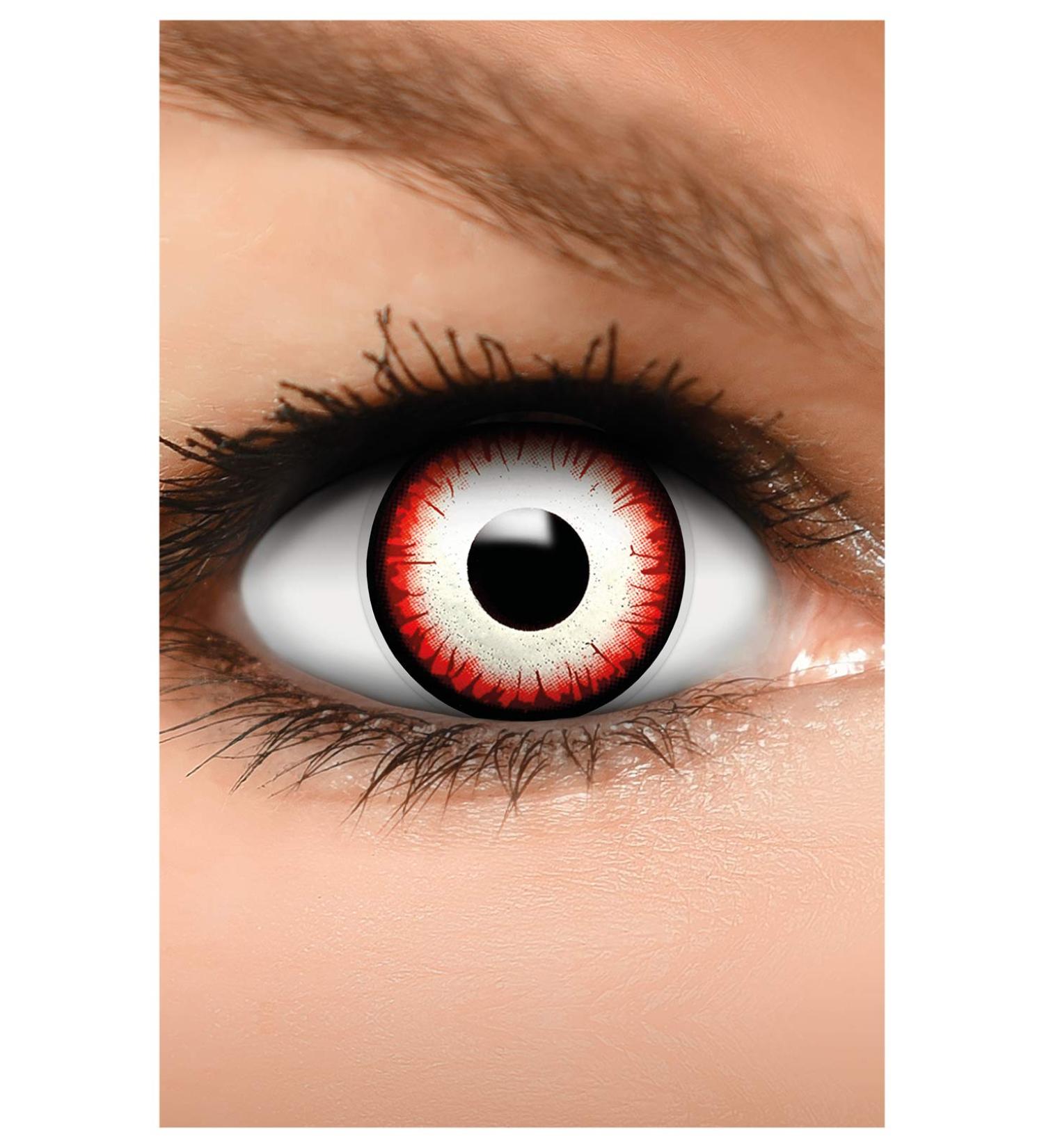 FUNZERA Undead Zombie Halloween Contact Lenses - Black Pack of 2 (No Prescription) | Perfect for Cosplay Carnival & Mardi Gras - Buy Online on GoSupps.com