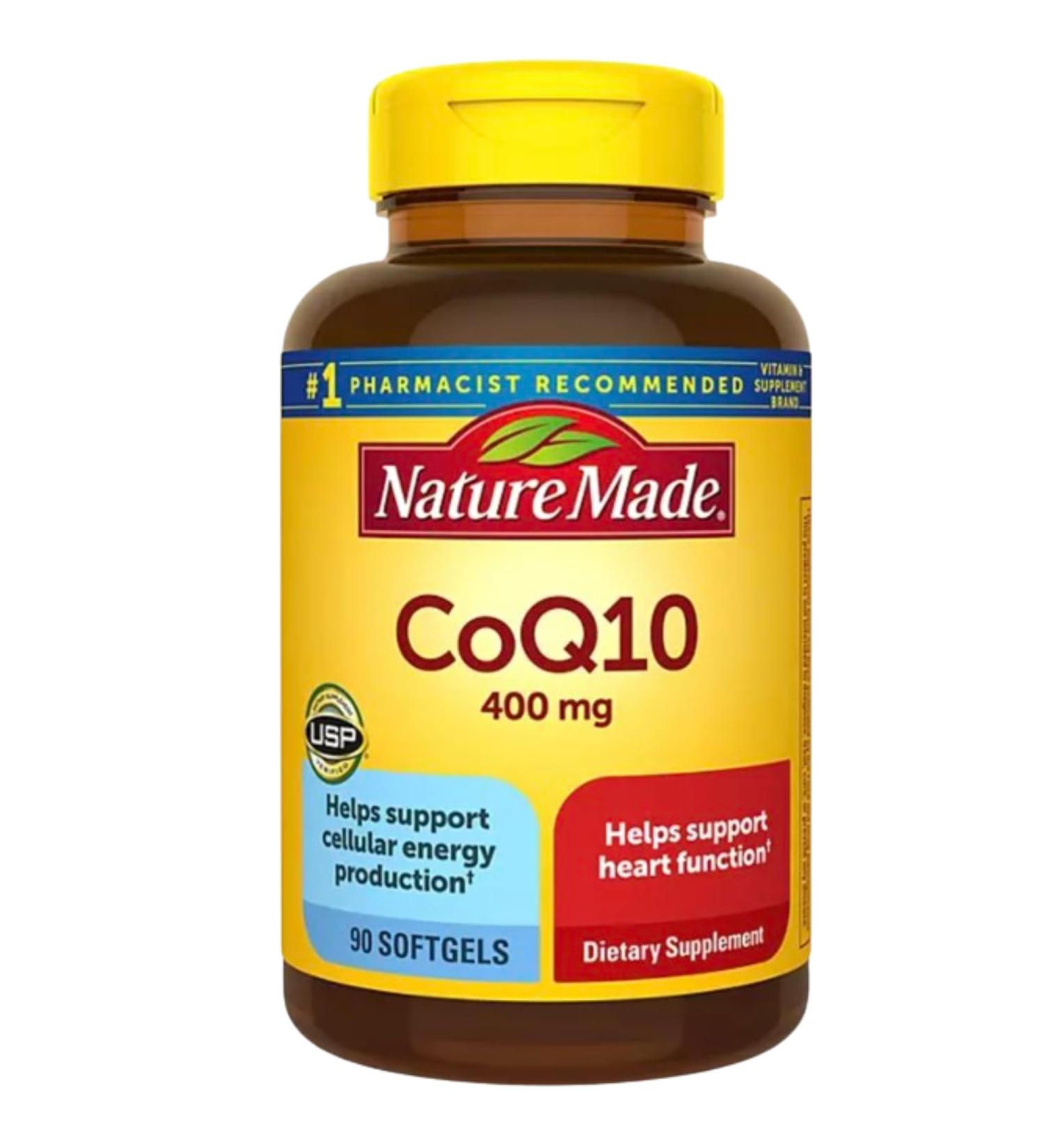 Nature Made CoQ10 400 mg - 90 Softgels + Voosel Weekly Pill Organizer | 3 Months Supply | Boost Energy & Heart Health - Buy Online on GoSupps.com