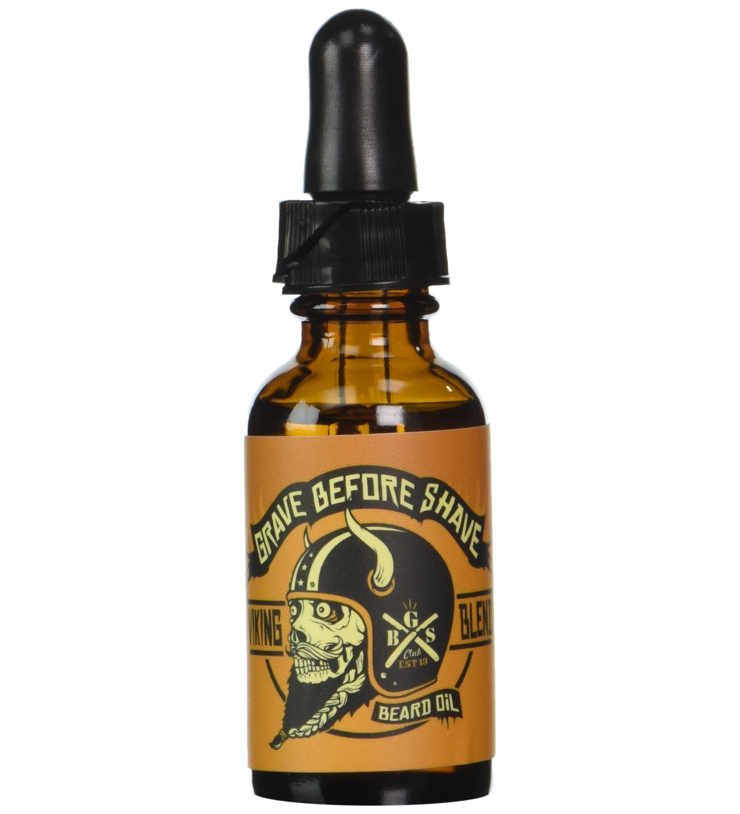 Grave Before Shave Viking Blend Beard Oil 1 Fl Oz - Natural Formula for Men's Grooming - Buy Online on GoSupps.com
