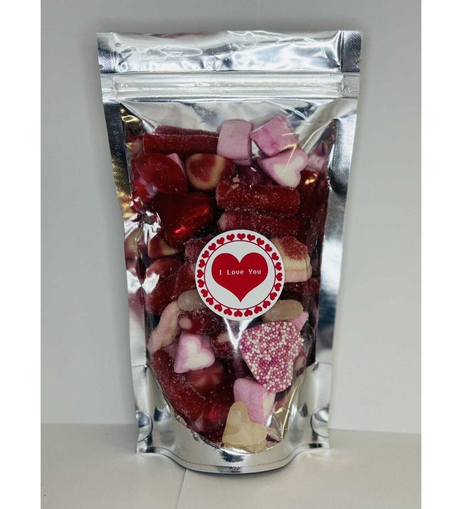 I Love You Valentines Day Filled Pick N Mix Sweet Treat Pouch Love Heart 200g - Buy Online on GoSupps.com