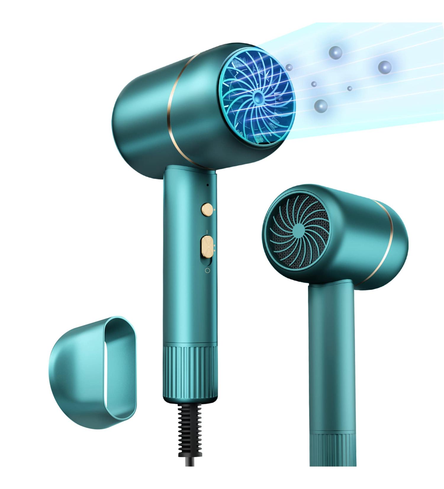 KINGDOM CARES Ionic Hair Dryer - Compact Travel Blow Dryer for Fast Drying - Portable & Lightweight with Cool Air Setting & Concentrator Nozzle - Buy Online on GoSupps.com