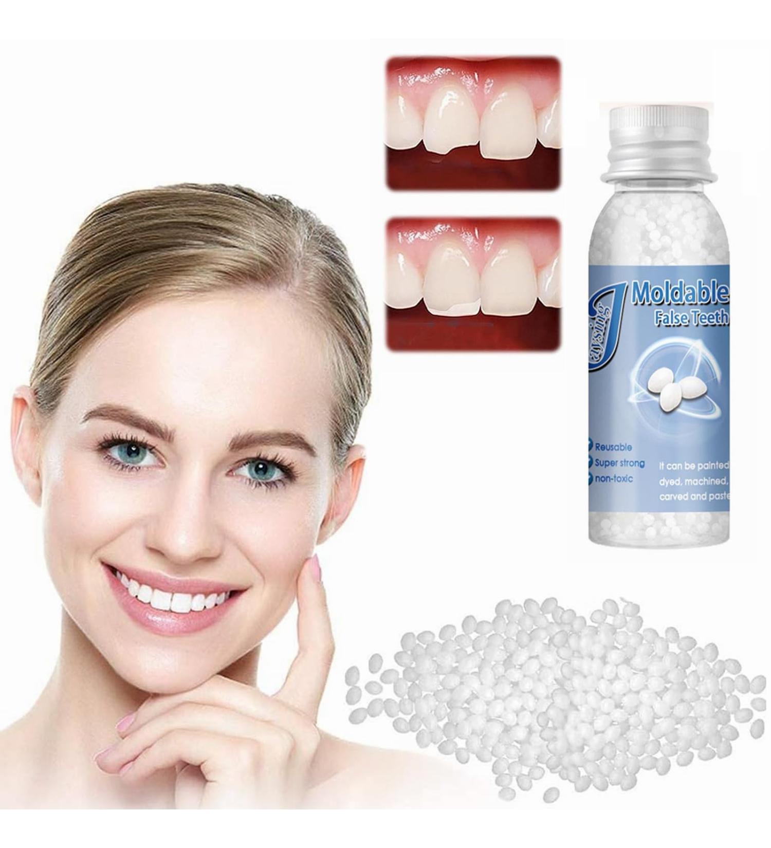 Provisional Dentures & Temporary Tooth Repair Set - Vampires Fake Dentures for Halloween & Cosplay (30ml) | International Shipping Available - Buy Online on GoSupps.com