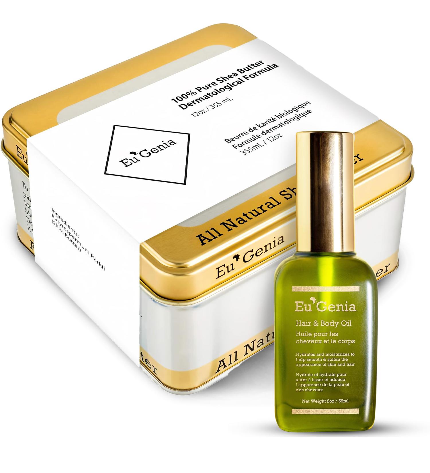 Eu'Genia Shea 2oz Moringa Spray | 12oz Dermatological