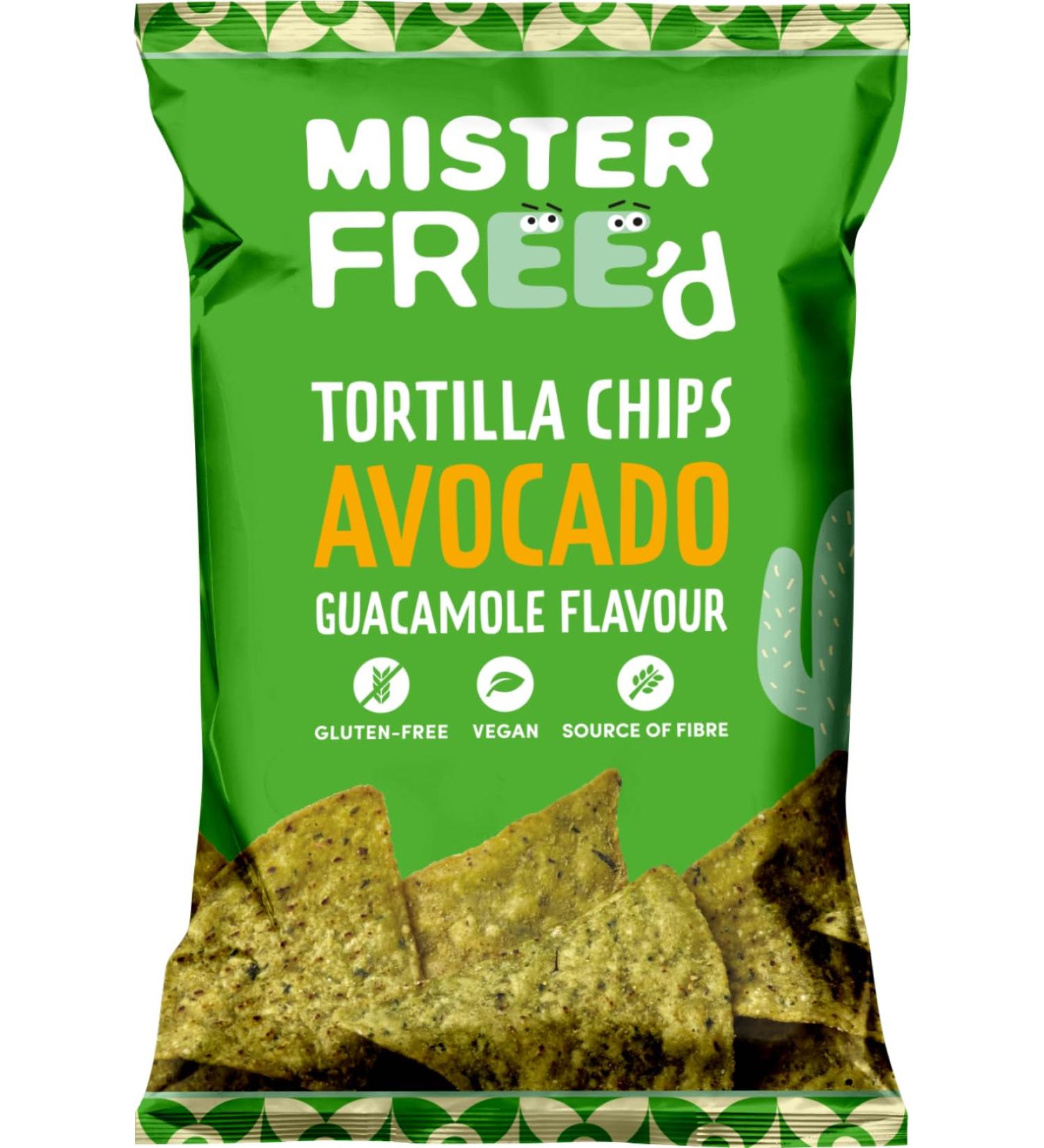 MISTER FREE'D Tortilla Chips - Avocado Guacamole Flavour - 12 Pack