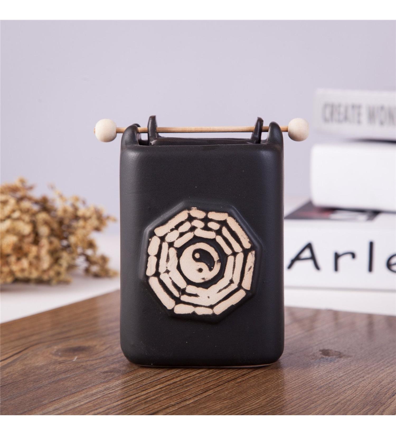 Feng Shui Zen Ceramic Essential Oil Burner & Diffuser | Aromatherapy Tea Light Holder for Home Decoration | OLBA110 - Buy Online on GoSupps.com