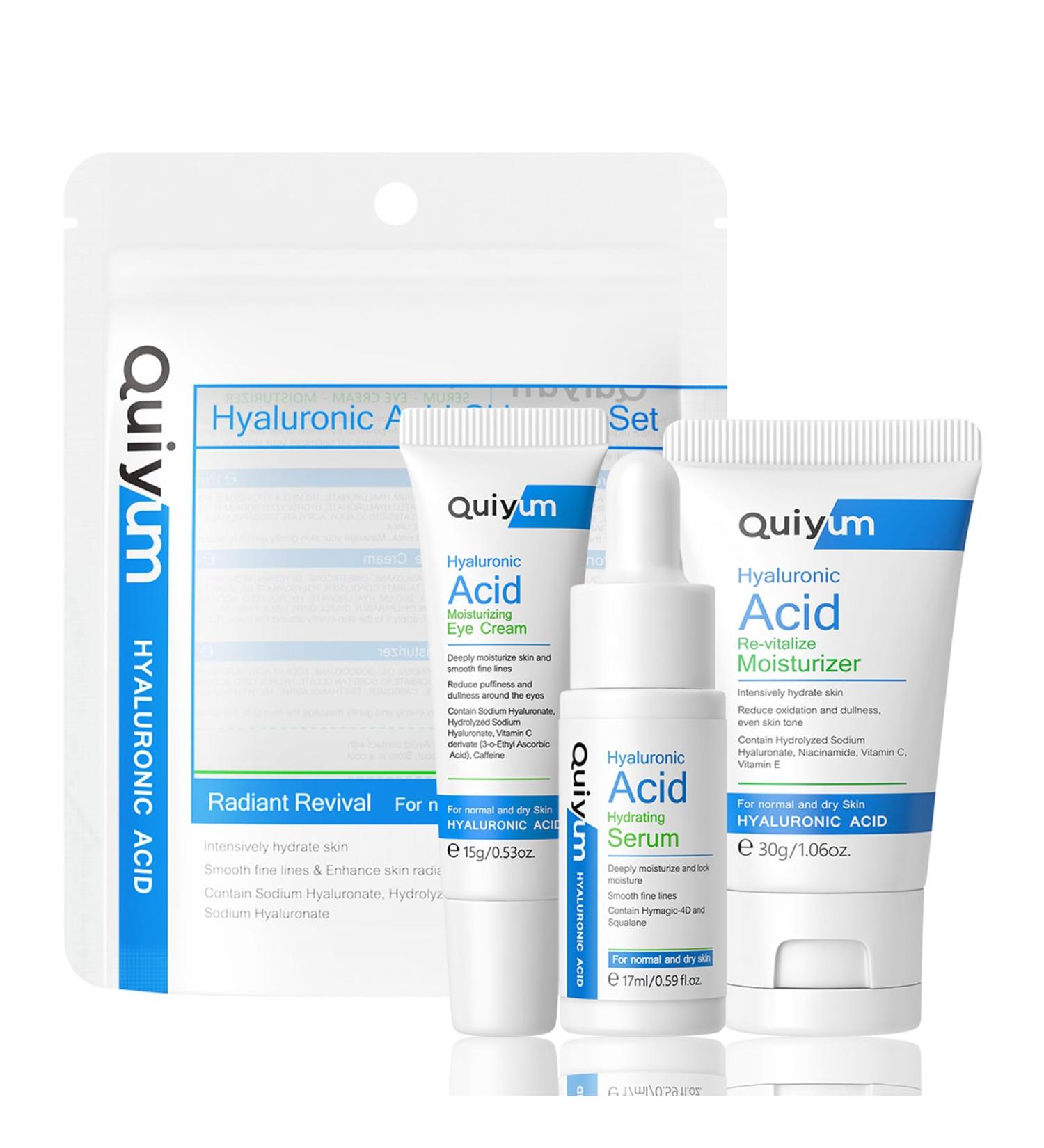 Teenage Girls Gifts Skincare Set Hyaluronic Acid Skin Care Sets & Kits Facial Kit Pamper Sets for Women Gifts Travel Size Face Care Set-Serum-Moisturizer-Eye Cream Hydrating Protect Skin Barrier - Buy Online on GoSupps.com