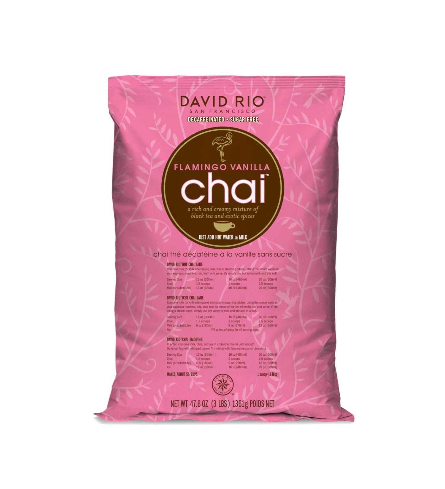 David Rio Flamingo Vanilla Chai - Pappwickeldose (1.52 kg) | Premium International Shipping - Buy Online on GoSupps.com