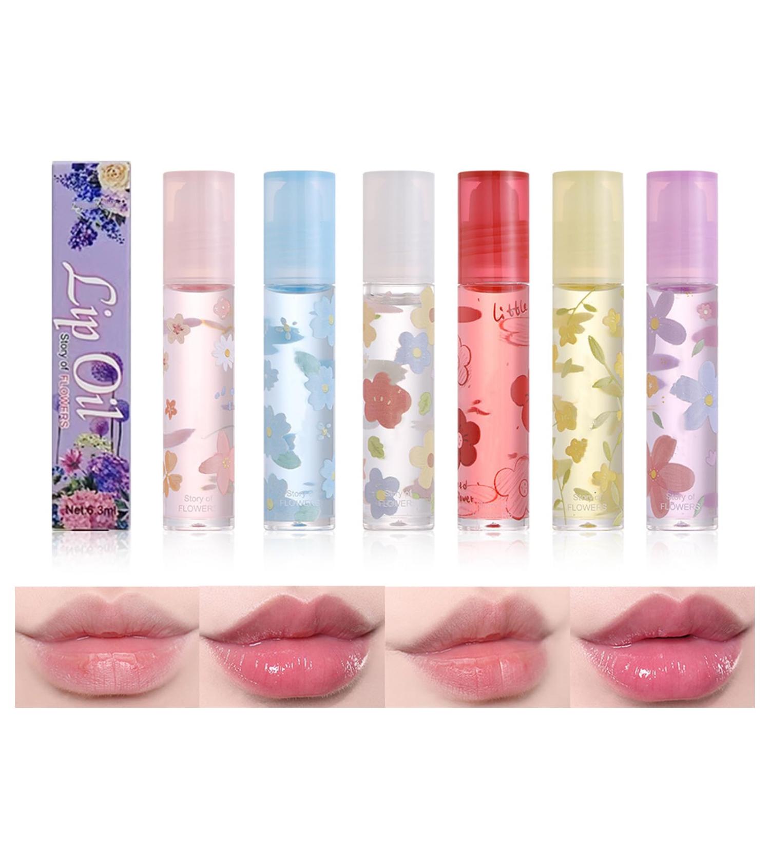 Lip Plumper Gloss Lip Oils 6Pcs Fruit-flavored Lip Gloss Transparent Colorless Moisturizing Lip Lotion Liquid Lipstick Moisturized Transparent Lip Gloss for Dry and Chapped Lips (Set 2) - Buy Online on GoSupps.com