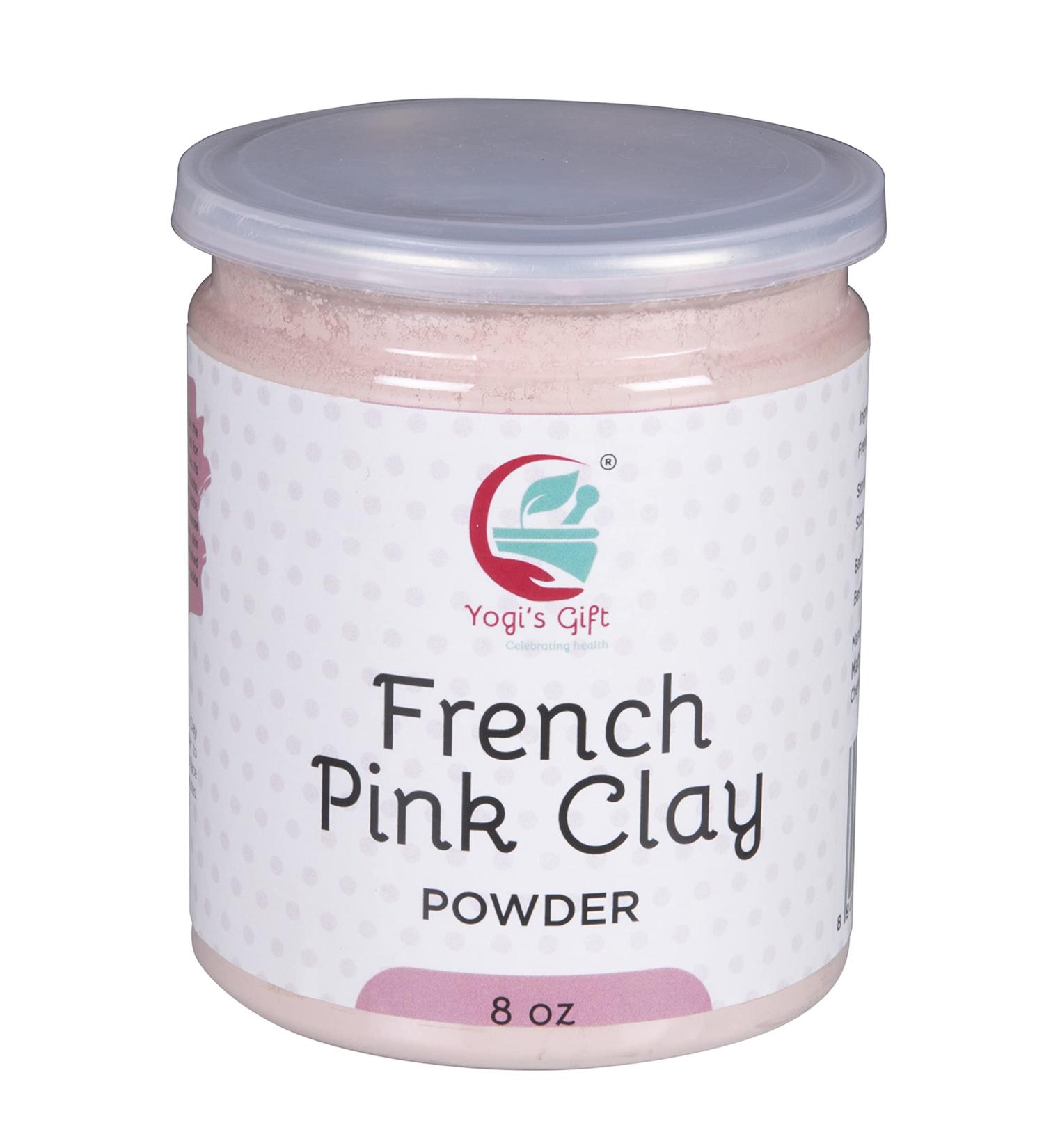 Pink Clay/Rose Clay Powder 8 oz - Gentle & Soothing for Face Masks & Soaps by Yogi's Gift - Buy Online on GoSupps.com