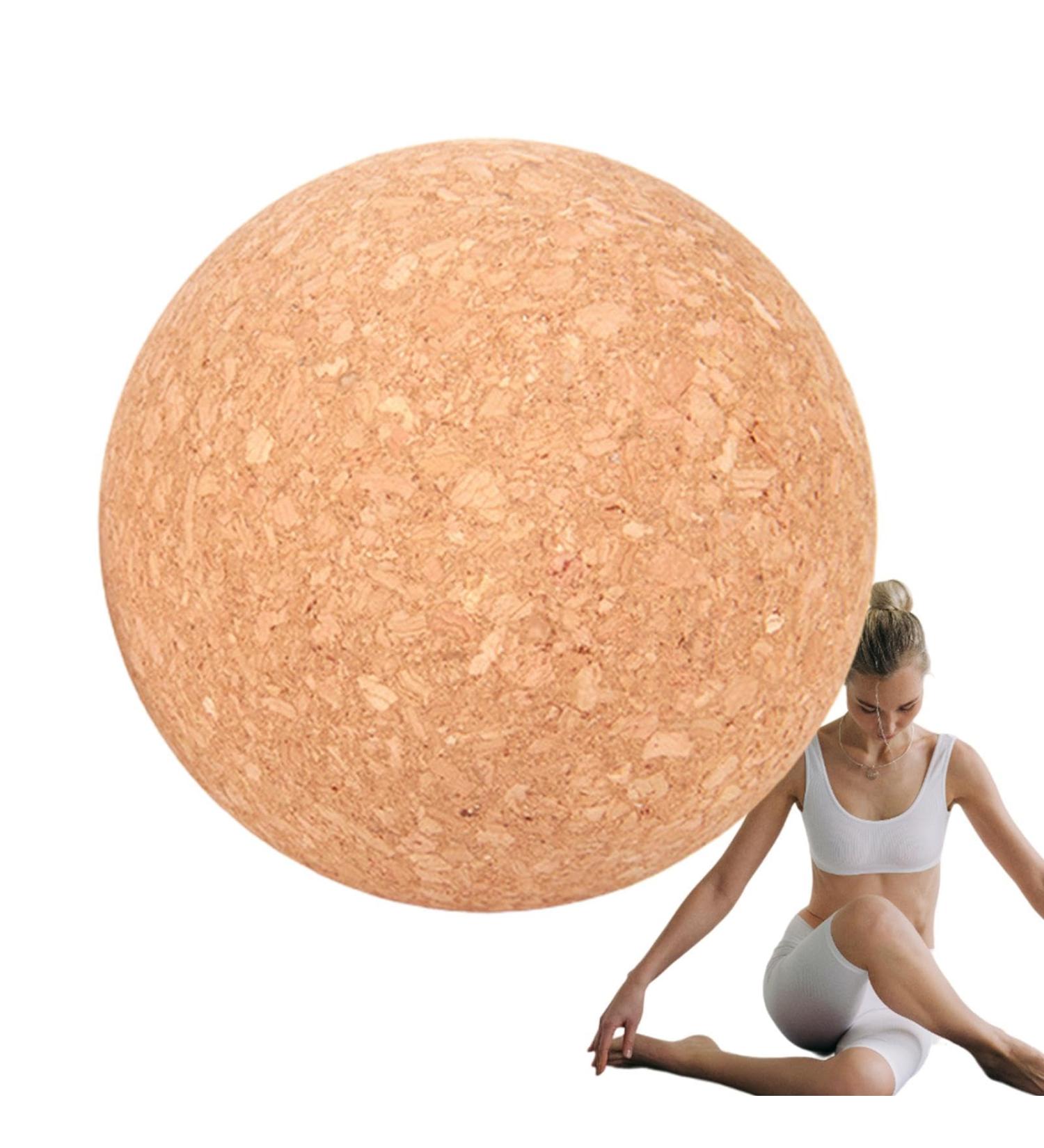 Shop Cork Massage Ball - Portable Fitness & Yoga Cork Ball for Muscle Relief | 6cm Deep Tissue Fascia Roller - Buy Online on GoSupps.com