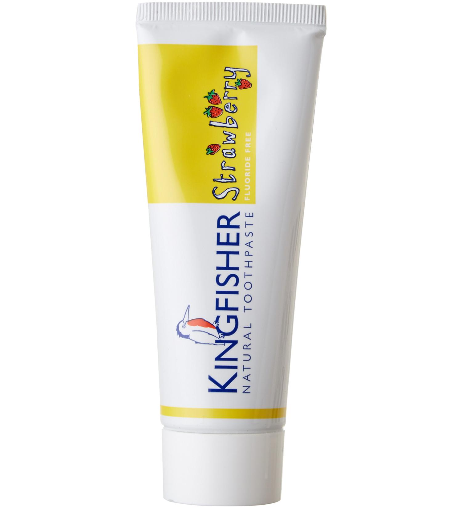Buy Kingfisher Natural Strawberry Toothpaste for Kids 75 ml - Safe & Effective Dental Care | International Shipping Available - Buy Online on GoSupps.com