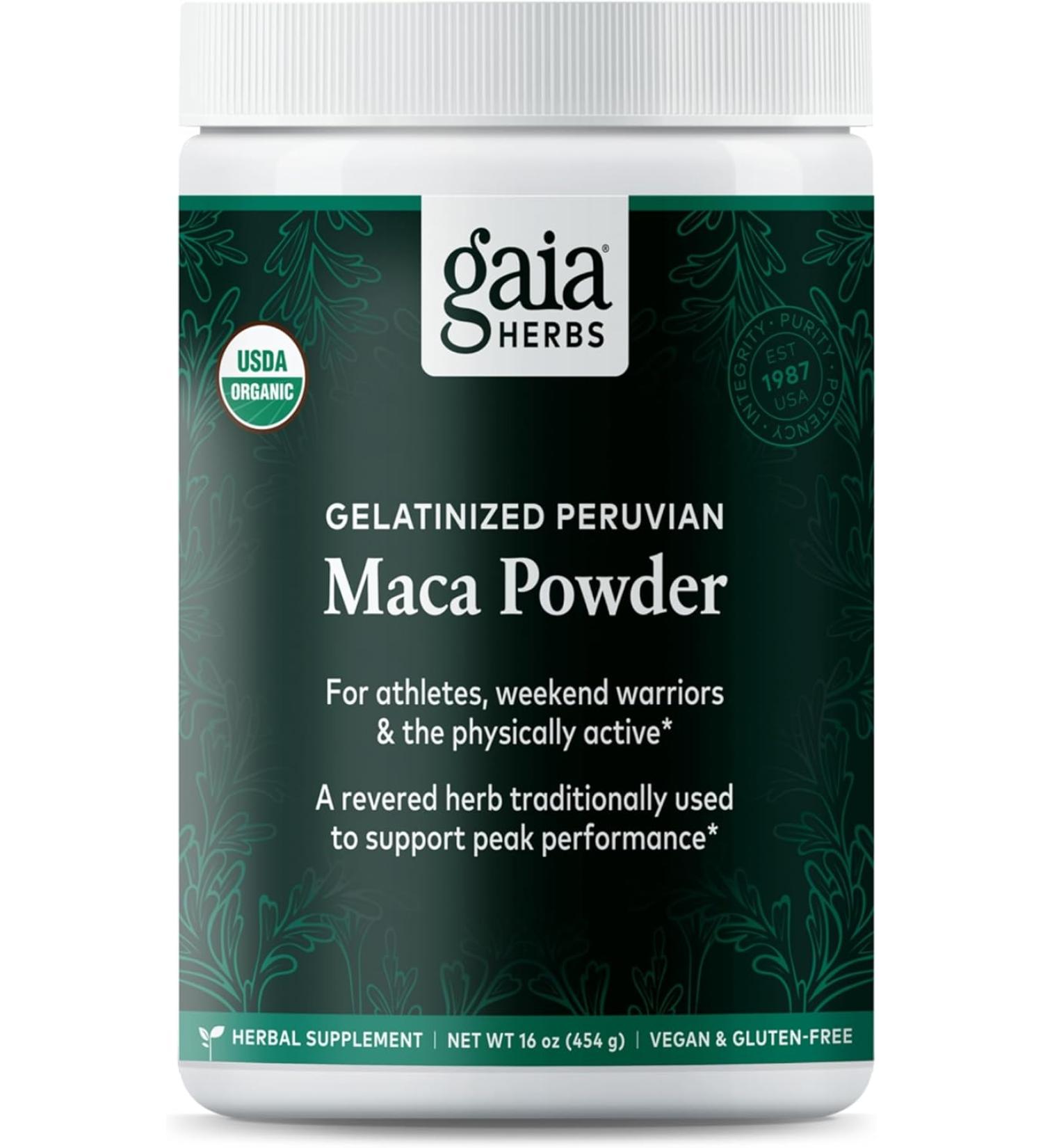 Gaia Herbs Gelatinized Peruvian Maca Powder 16 oz (454 g) - Buy Online on GoSupps.com