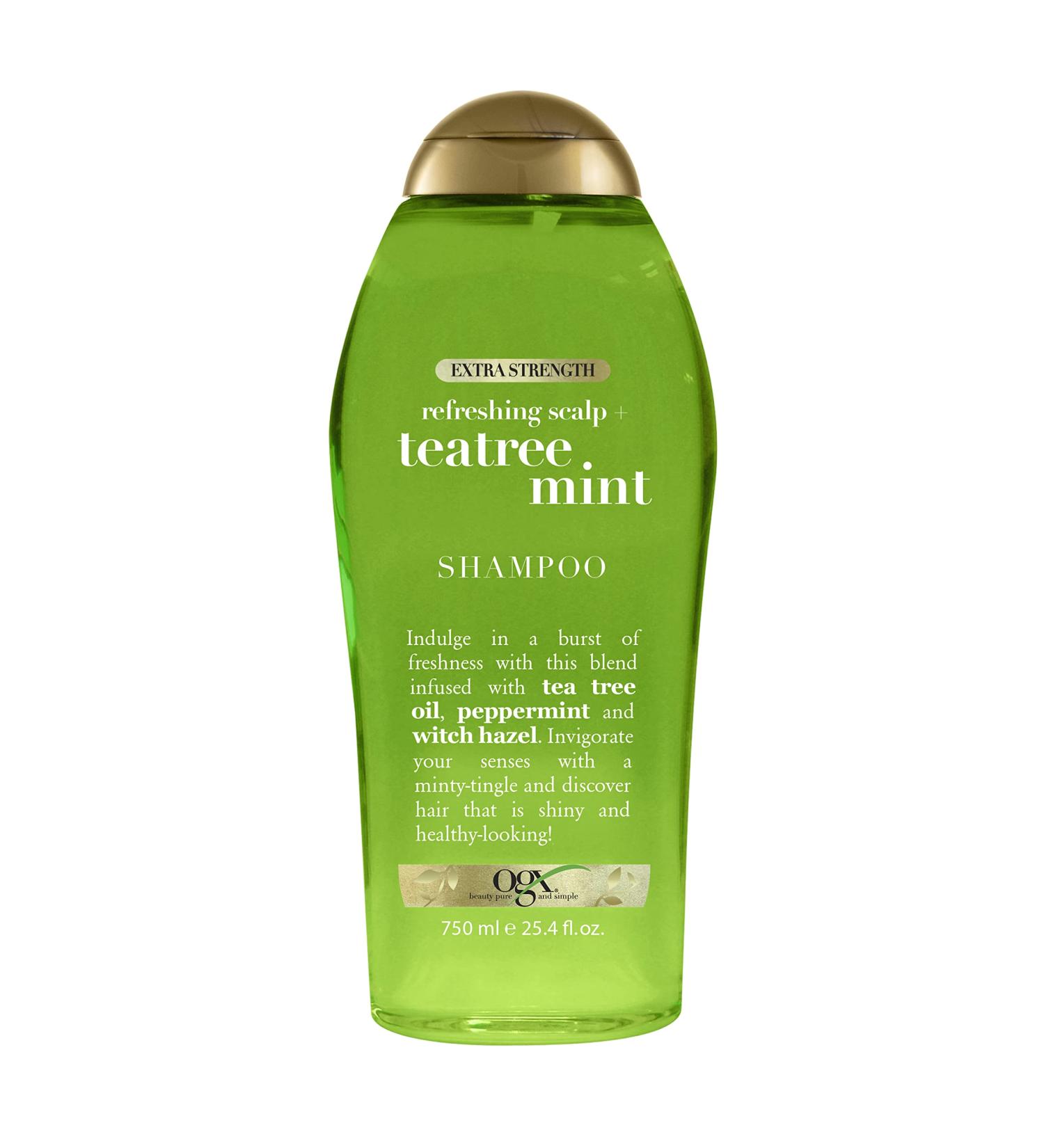OGX Extra Strength Tea Tree Mint Shampoo | Invigorating Scalp Treatment with Peppermint Oil & Witch Hazel | Paraben & Sulfate-Free | 25.4 Fl Oz - Buy Online on GoSupps.com