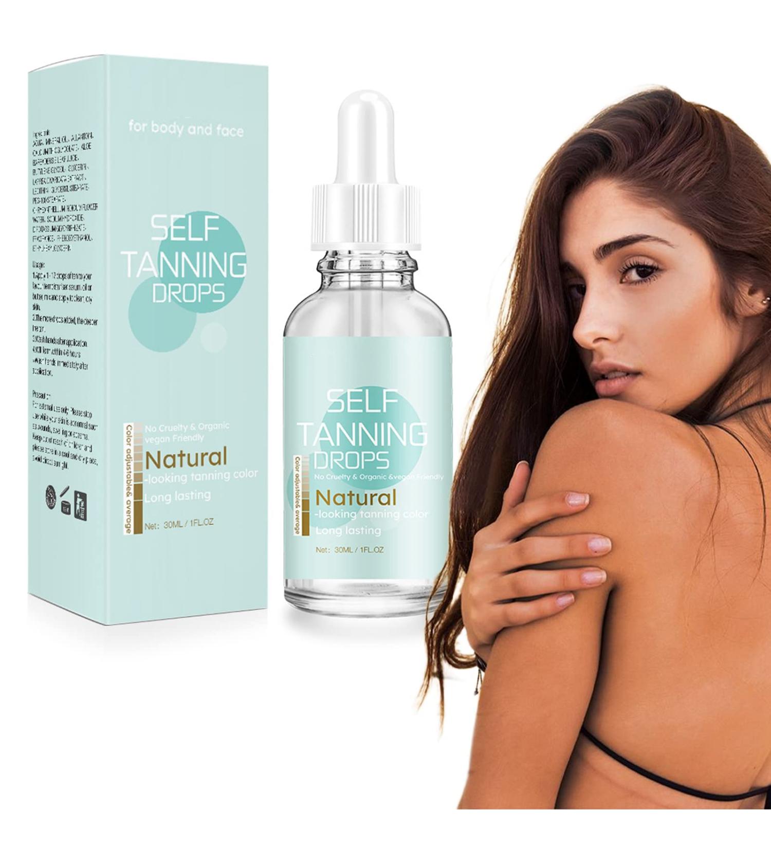 Tan & Tone Face Tanning Drops 30ml - Self Tanner Serum with Youth-Boosting Benefits | Cruelty-Free Skincare for Buildable Fake Tan - Buy Online on GoSupps.com