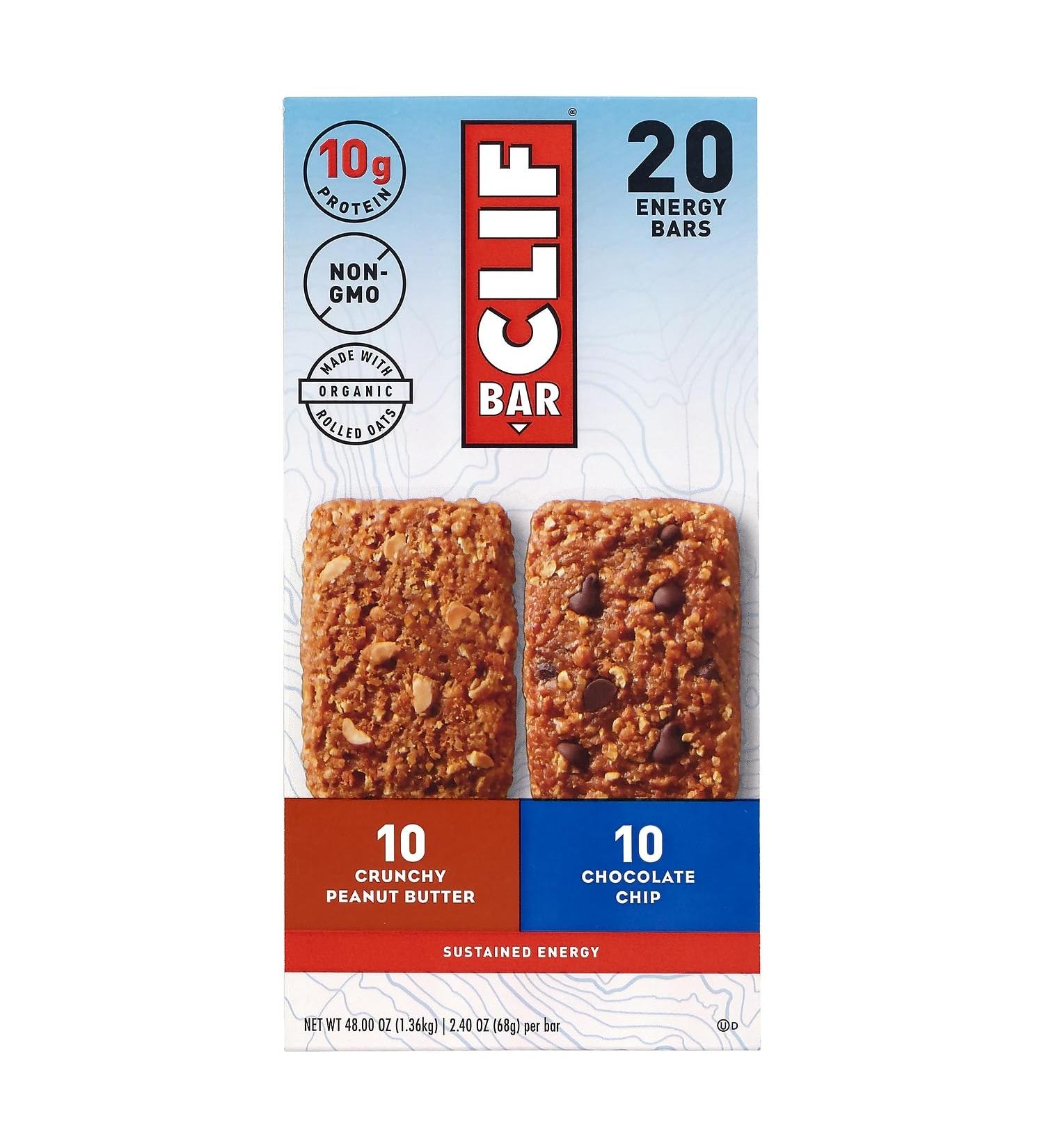Clif Variety Bar 24 Count 8 White Chocolate Macadamia Nut 8 Chocolate Chip 8 Crunchy Peanut Butter - Buy Online on GoSupps.com