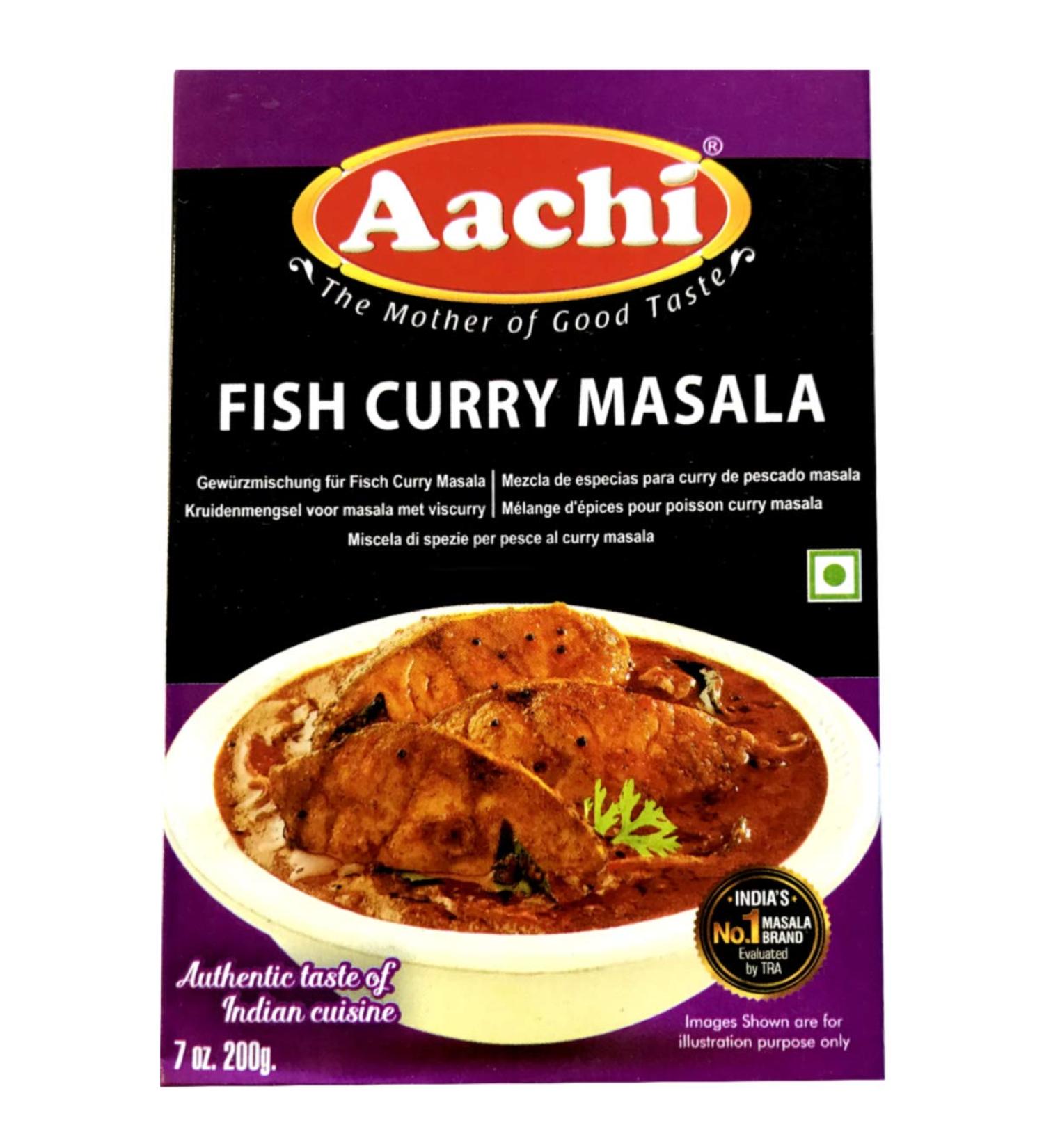 Aachi Masala Fish Curry Masala 5 x 200 g - Buy Online on GoSupps.com