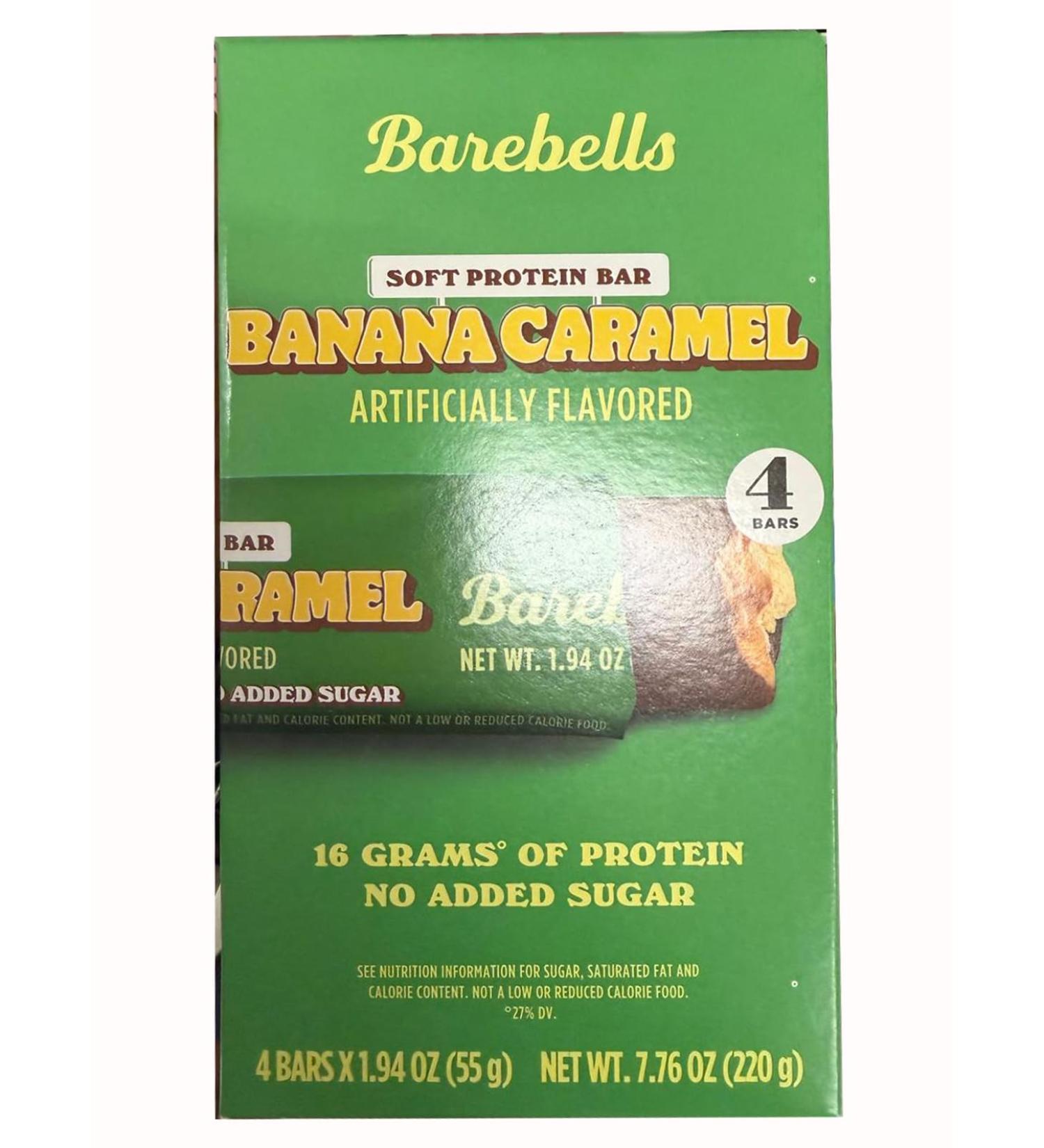 Barebels Soft Banana Caramel Protein Bars - 7.76oz/4pk - 16gms Protein - Buy Online on GoSupps.com