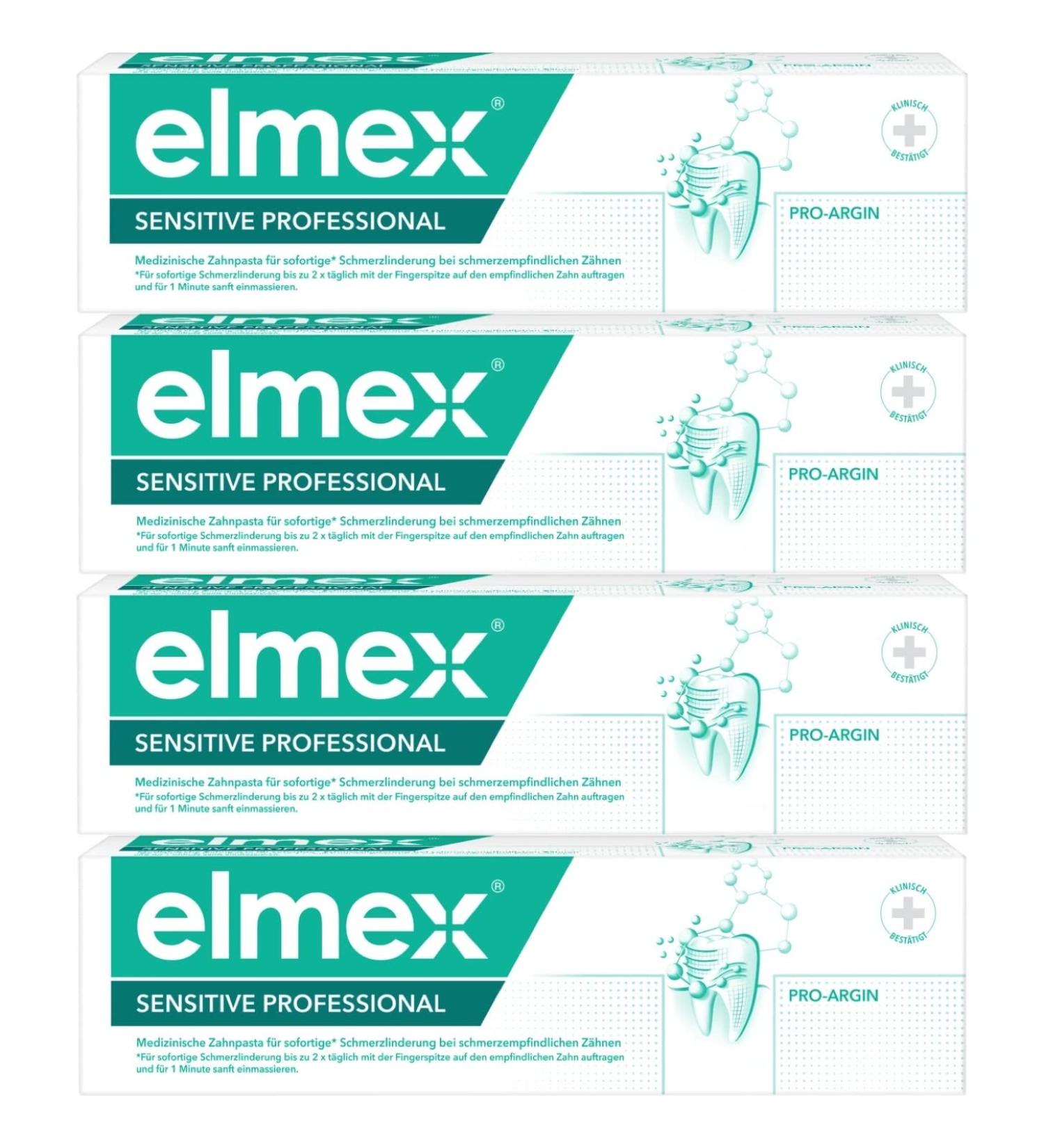 Buy Elmex Sensitive Professional Toothpaste 4 x 75 ml | Best for Sensitive Teeth | International Shipping - Buy Online on GoSupps.com