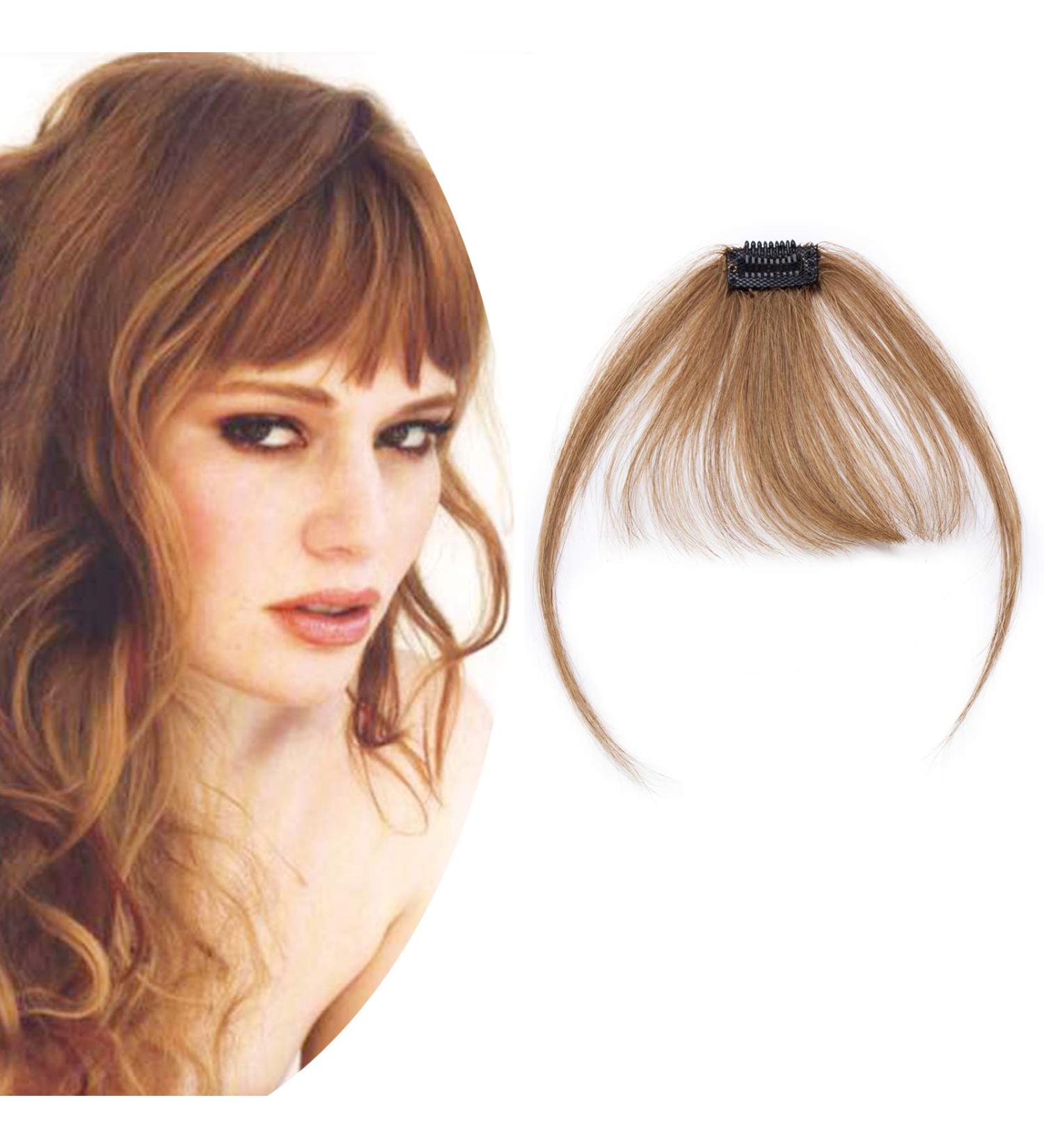 Clip-in Bangs - 100% Remy Human Hair Fringe Extension | Natural Straight Hairpiece for Effortless Style - Buy Online on GoSupps.com