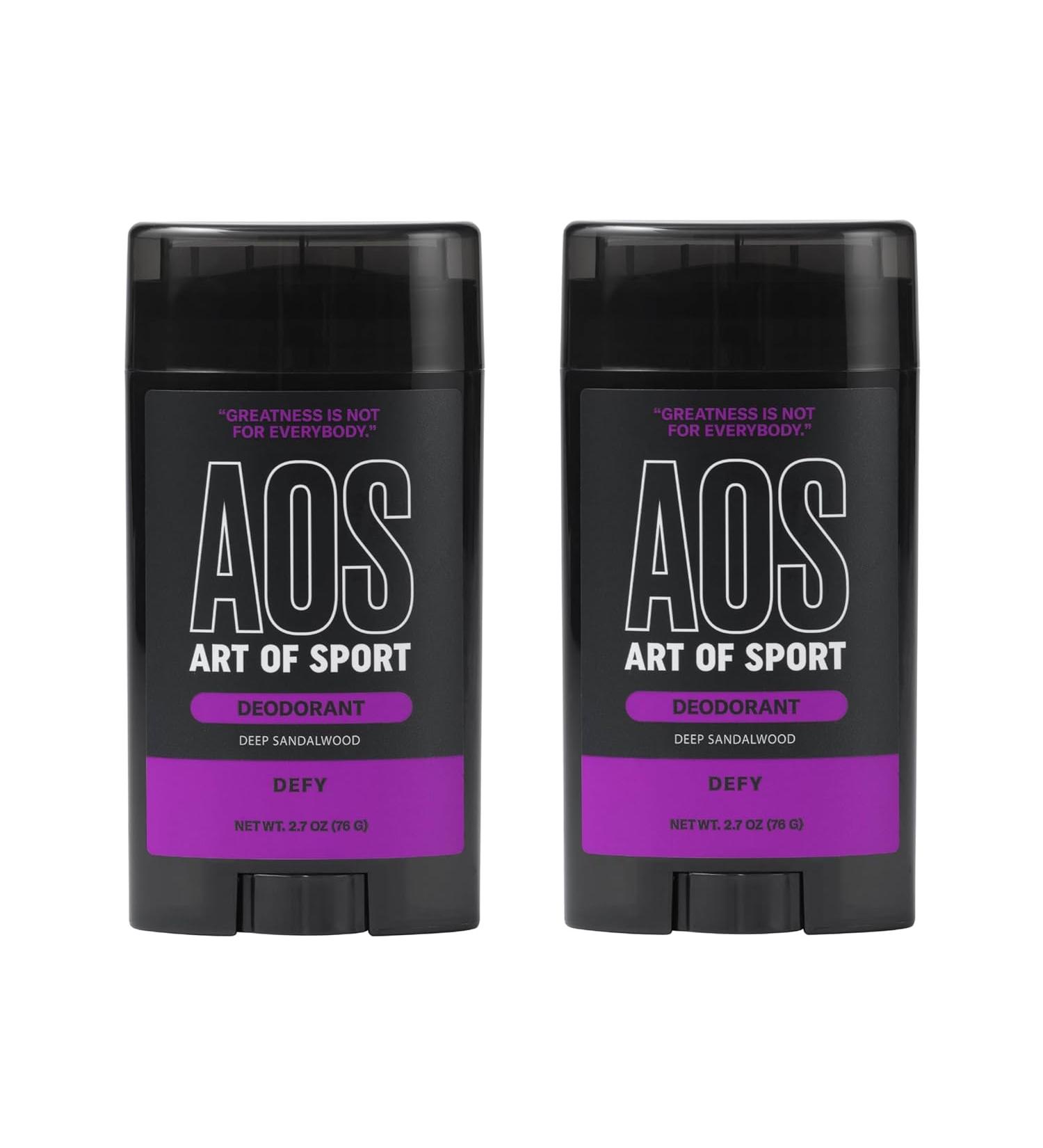 Art of Sport Men's Sandalwood Deodorant - Natural  Aluminum-Free Formula with Moisturizing Botanicals - Buy Online on GoSupps.com