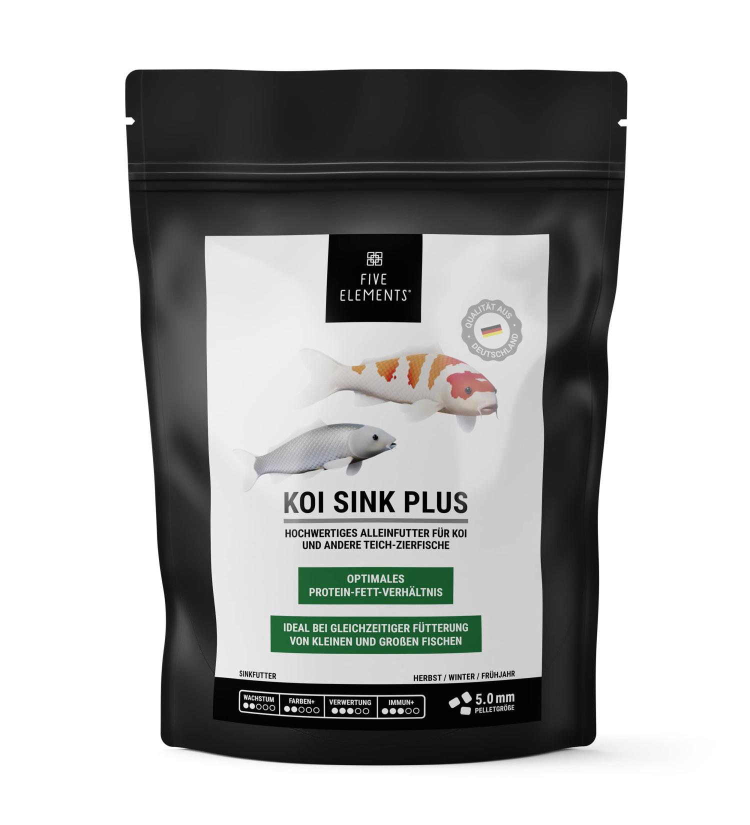 Buy Five Elements Koi Sink Plus 1.4 kg - Optimal Spring Feed for Healthy Koi | Premium Quality Ingredients - Buy Online on GoSupps.com