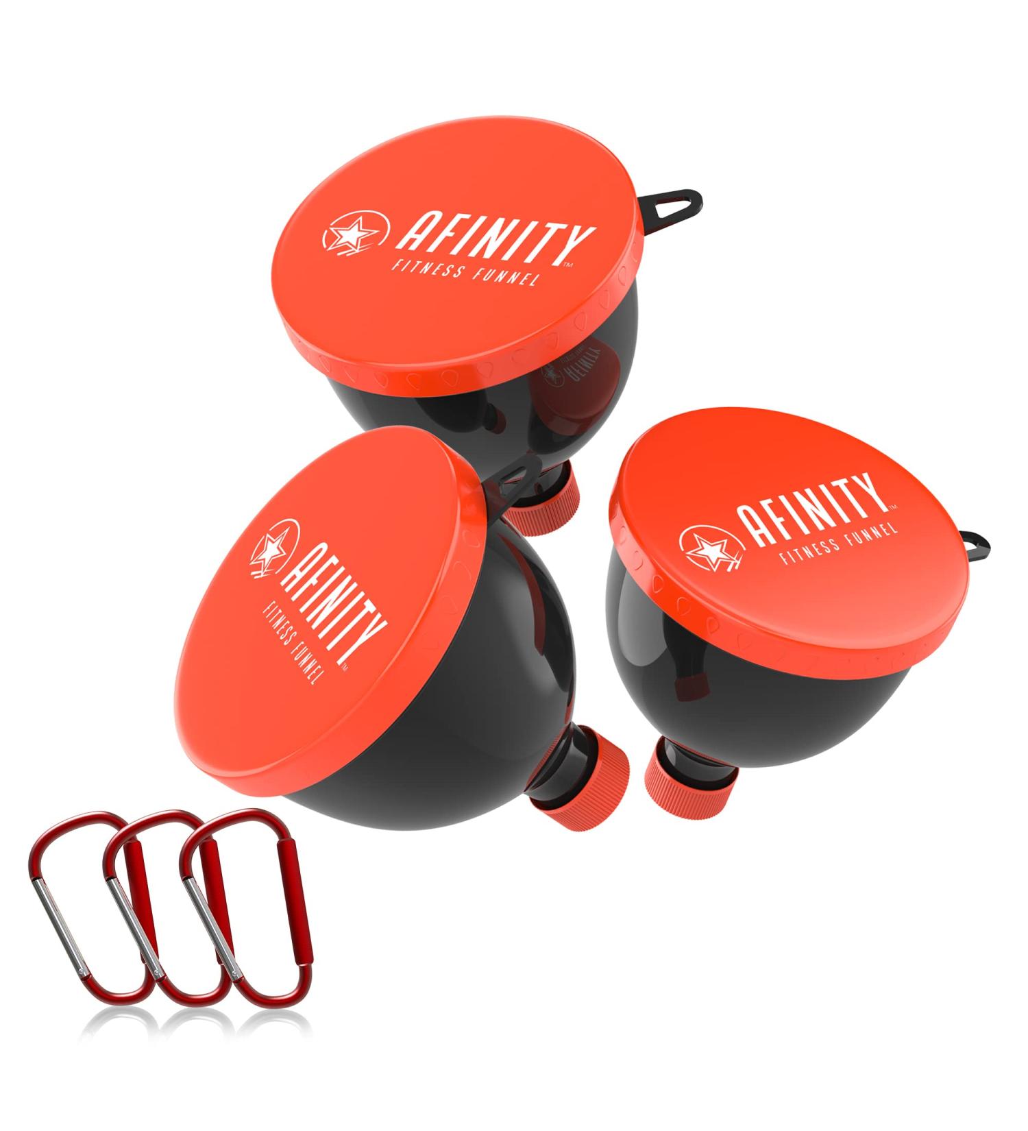 3 Pack Red & Black Afinity Protein Funnel for Post Workout Supplements - Buy Online on GoSupps.com