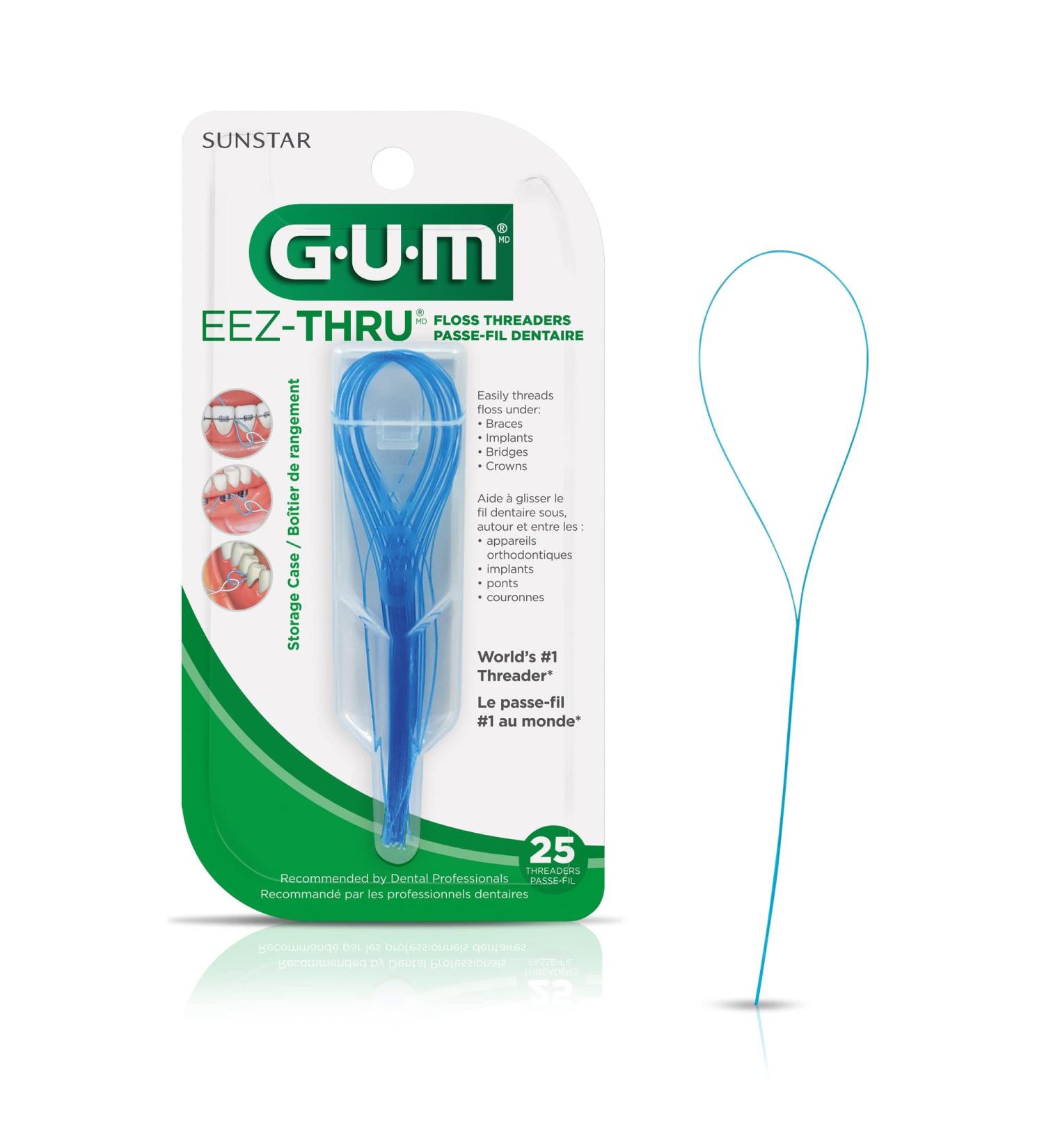 GUM 840RI EEZ-Thru Floss Threaders - 25 Count Blue Pack - Buy Online on GoSupps.com
