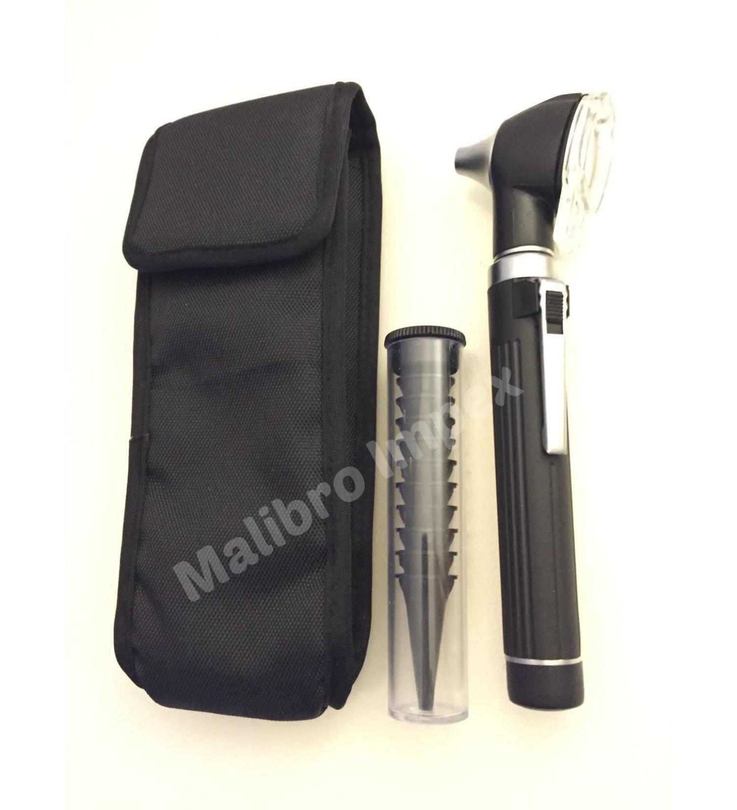 Malibro Mini Otoscope - Fiber Optic Medical Diagnosis & Examination Tool | CE Marked Black - Buy Online on GoSupps.com