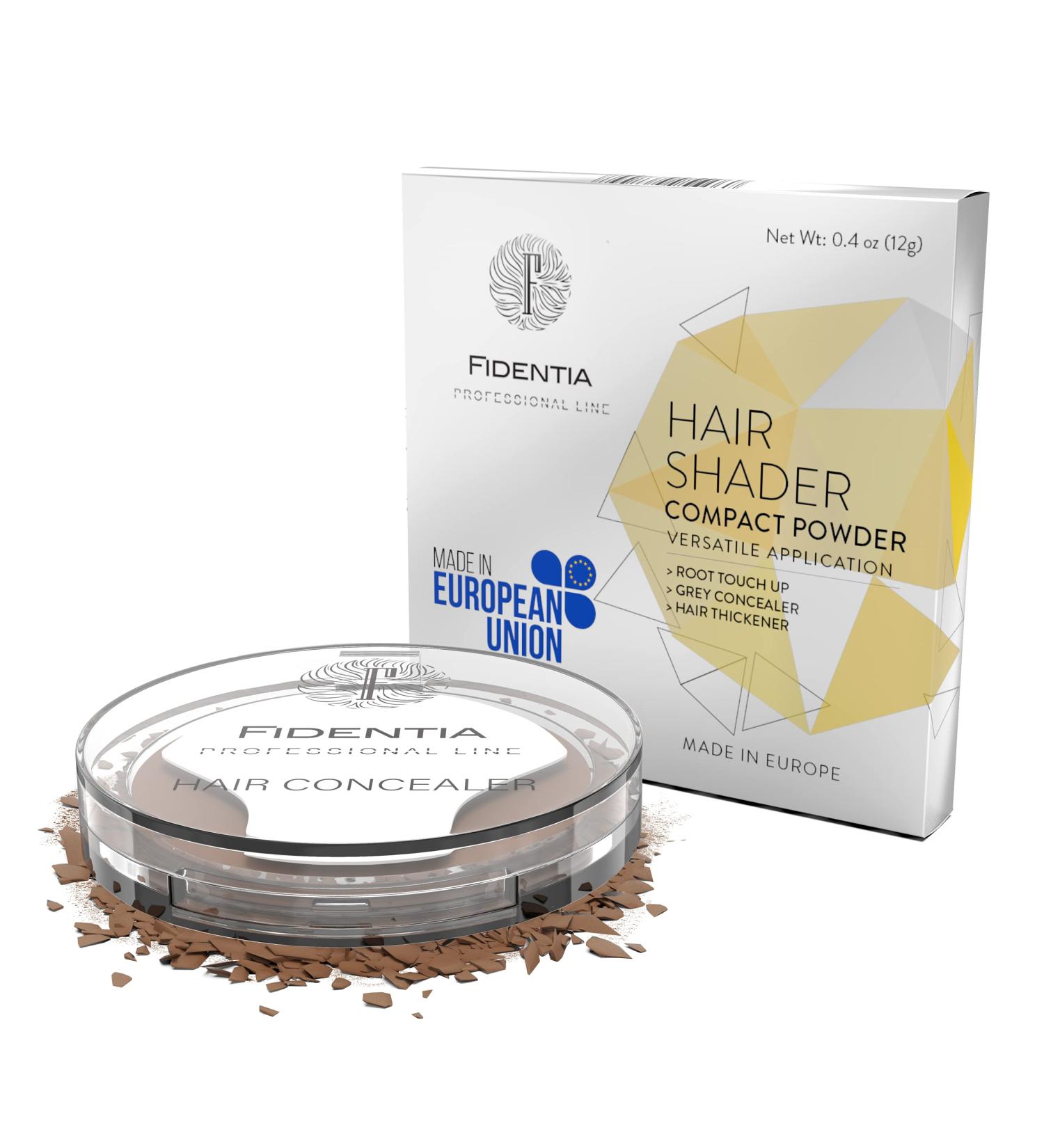 Fidentia Hair Shader 12g Medium Brown Root Touch Up & Grey Cover Powder - Buy Online on GoSupps.com