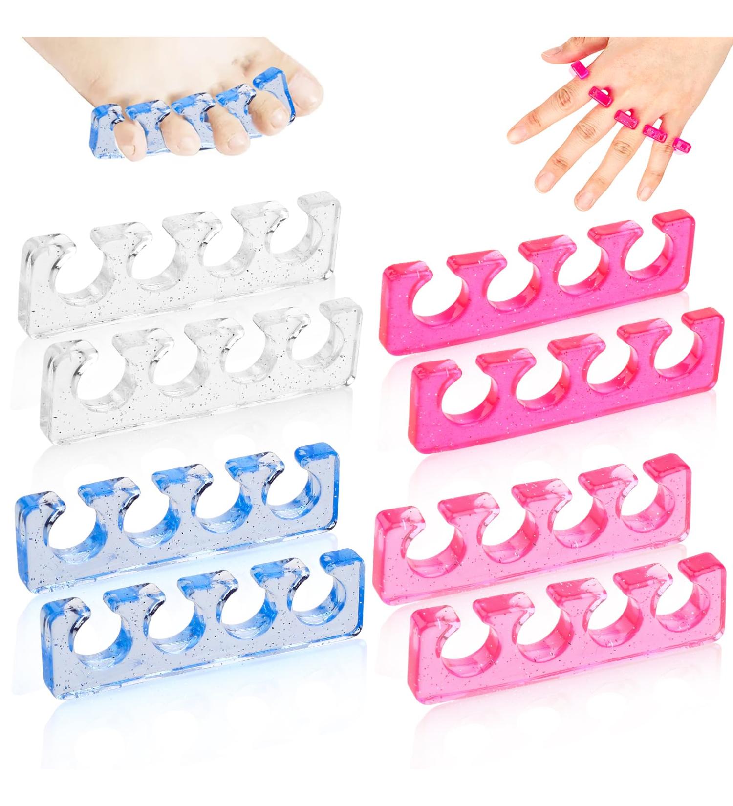 8 Pcs Silicone Toe Separators for Pedicures | Washable Toe Spacers for Men & Women | Perfect Toenail Dividers for Nail Polish & Trimming - Buy Online on GoSupps.com