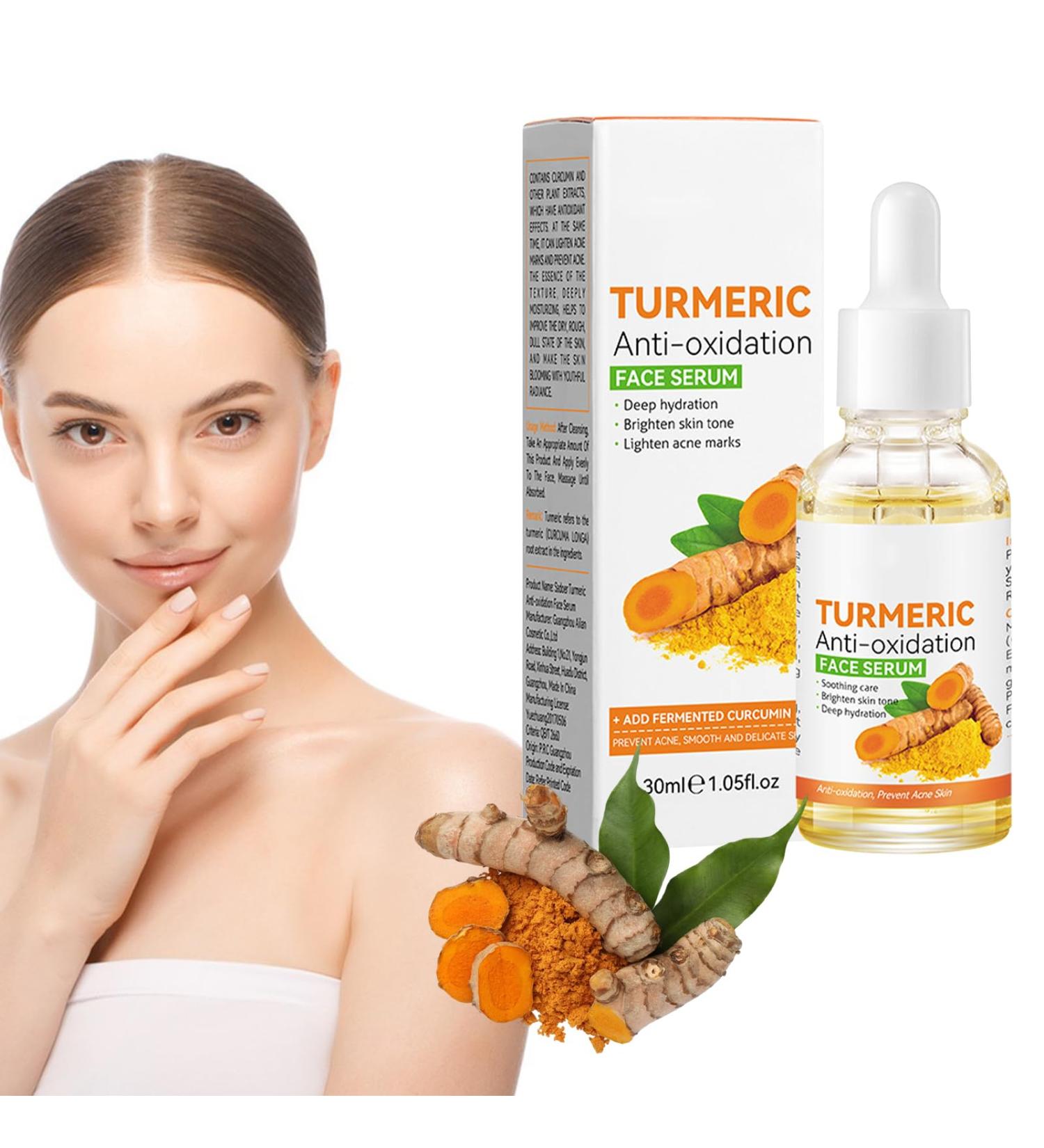 Turmeric Serum Dark Spot Corrector Serum Turmeric Face Serum Skin Corrector Serum Deep hydration Brighten Skin Tone dark spot remover glowing and blemish free skin facial serum for women/Men 30ML - Buy Online on GoSupps.com