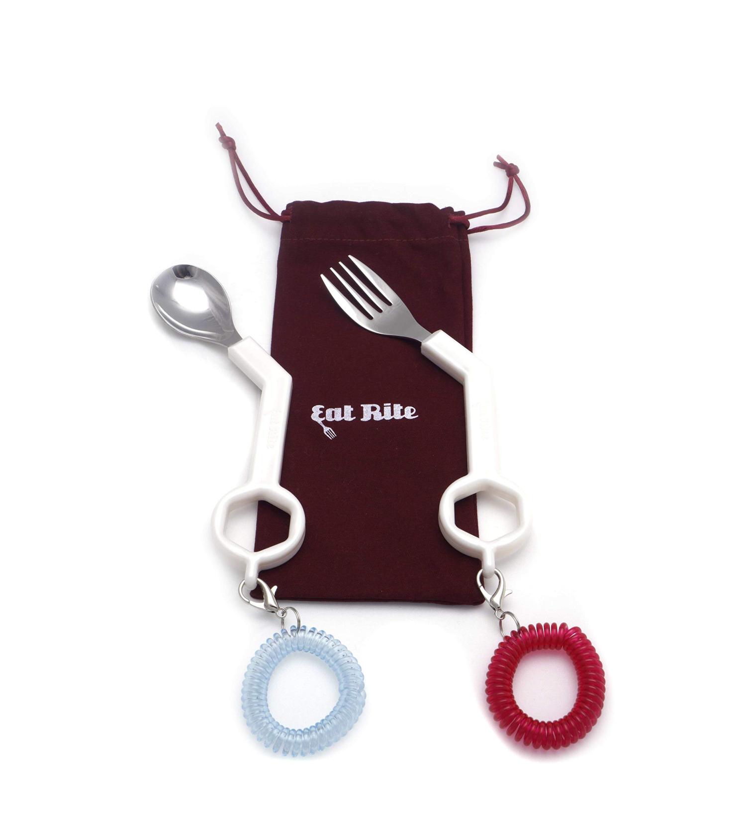 Eat Rite Easy Grip Special Needs Utensil Set Medical and Adaptive Eating aids for Disabled Handicapped and Special Needs Adults and Children. Spoons Forks for Assisted Eating aids. - Buy Online on GoSupps.com