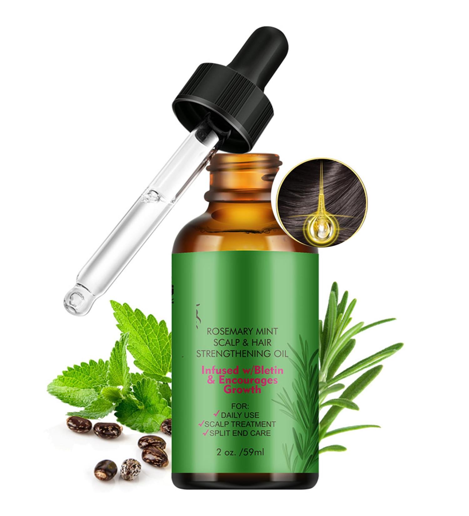 Hair Growth Oil For Black Women Rosemary Natural Hair Growth Serum For Anti Hair Loss Hair Thickening Strengthening Fuller Healthier Hair Rosemary Oil 59ML - Buy Online on GoSupps.com