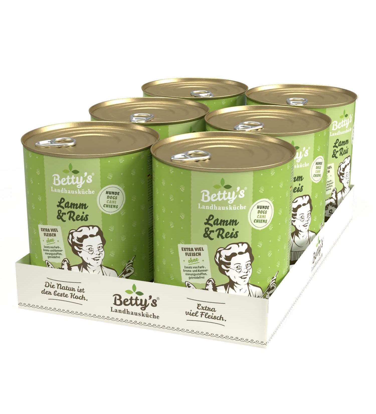 Betty's Landhausk che Dog Lamb & Rice 6 x 800 g Suitable for all dog breeds High bioavailability We ensure the best quality  - Buy Online on GoSupps.com