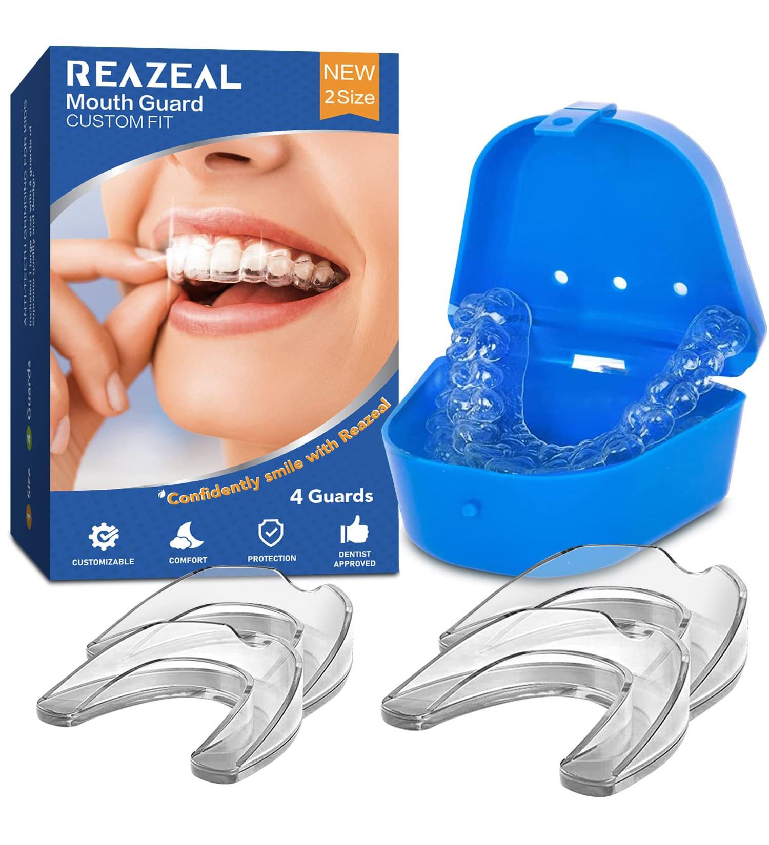 Dental Night Guard for Teeth Grinding and Clenching - Custom Moldable Mouth Guard to Prevent Bruxism - 4 Pack/2 Size - Buy Online on GoSupps.com