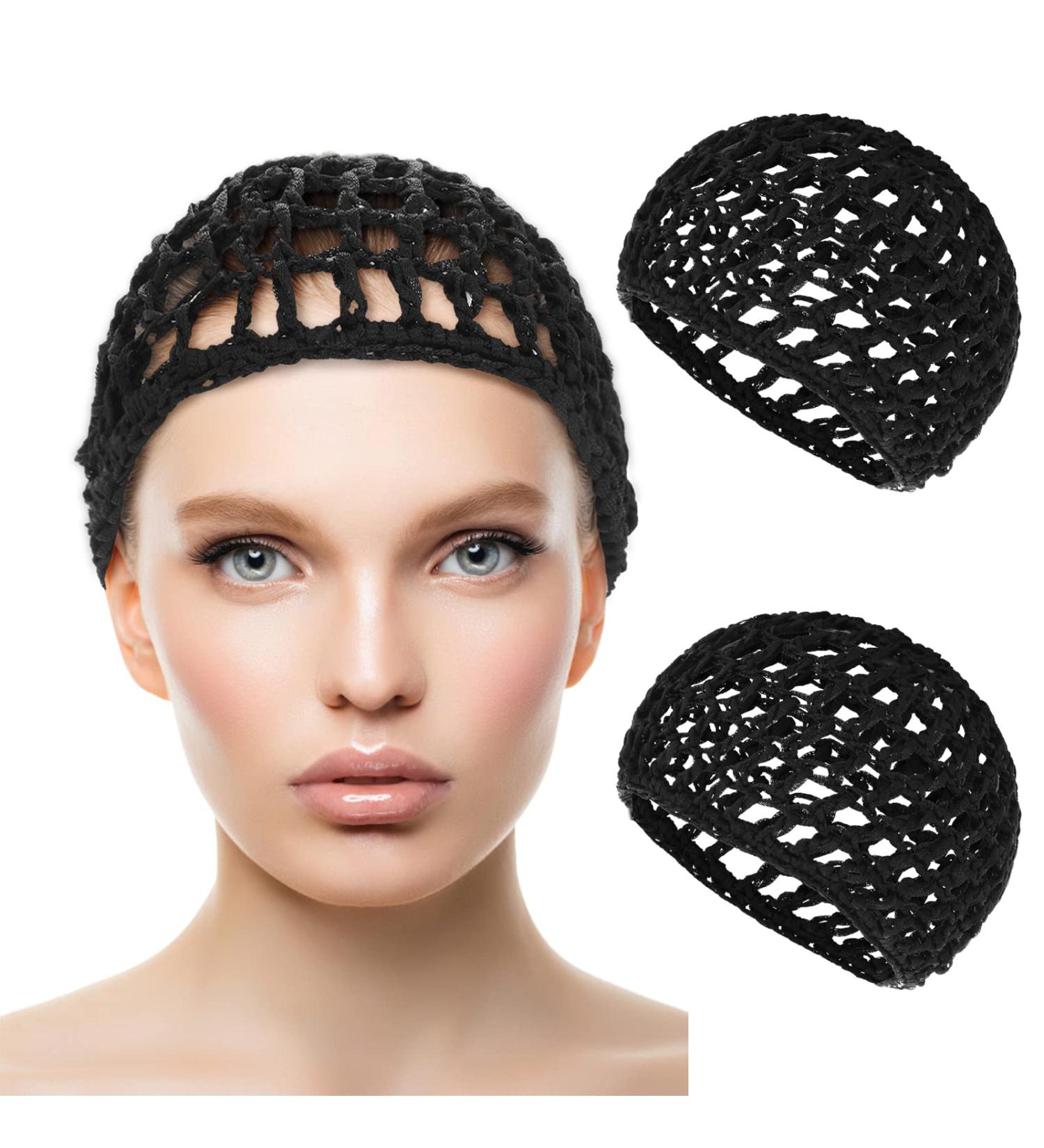 2 PCS Black Mesh Hair Net Caps for Women - Long Straight/Curl Wig Snood Wrap Bonnets with Bun Lift Strap - Ideal for Sleeping, Cooking, Ballet - Buy Online on GoSupps.com