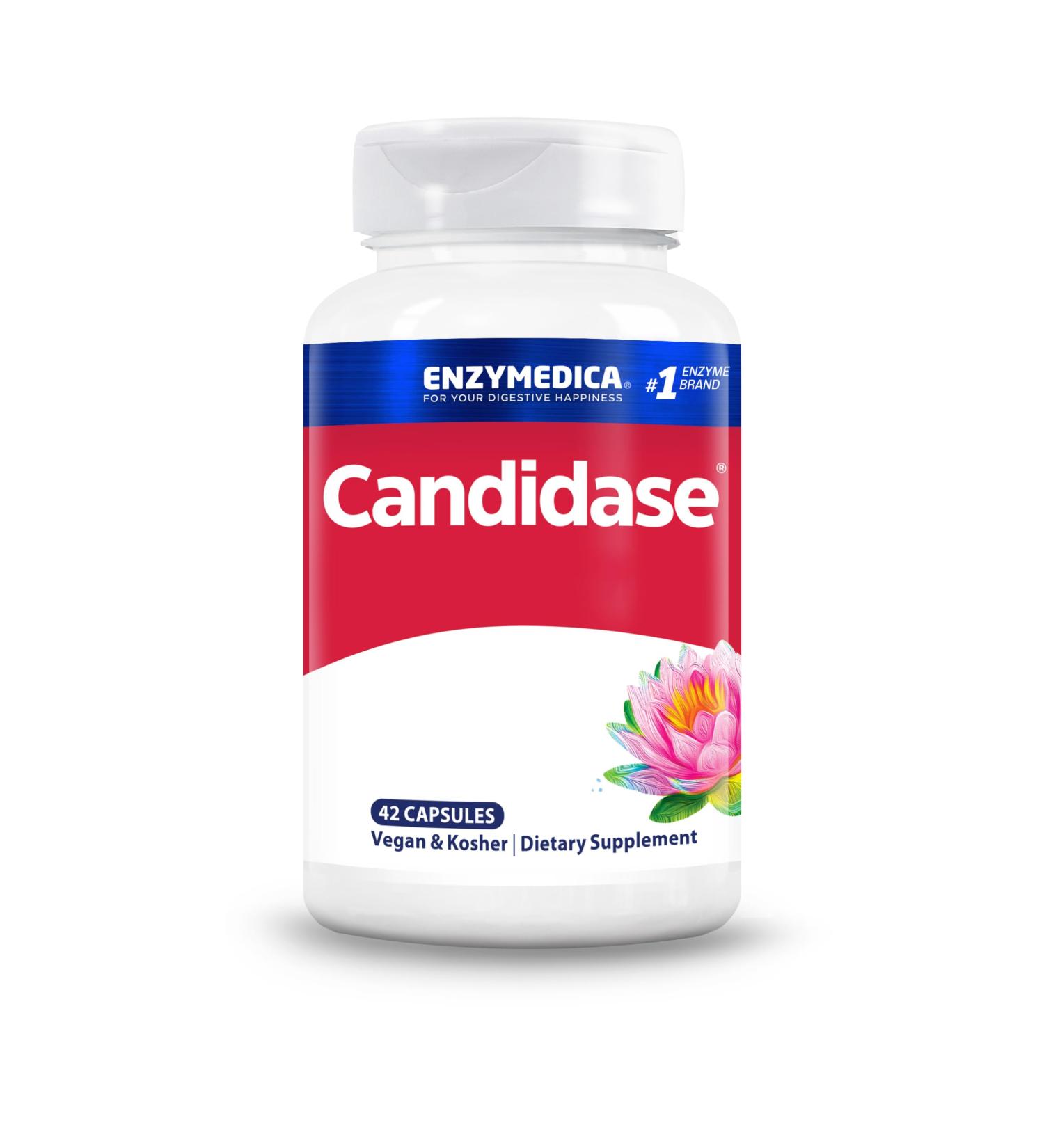 Enzymedica Candidase Cellulase et Prot ase 42 Capsules v g taliennes Hautement Dos Test en Laboratoire Sans Soja V g tarien Sans Gluten Sans OGM