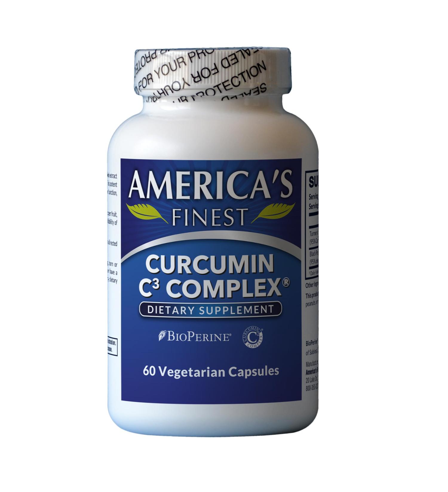 AFI Curcumin C3 Complex with BioPerine 60 Veg caps Joint Health Support antioxidant Turmeric 95% curcuminoids Black Pepper 95% Enhanced Absorption 500mg Women and Men  - Buy Online on GoSupps.com