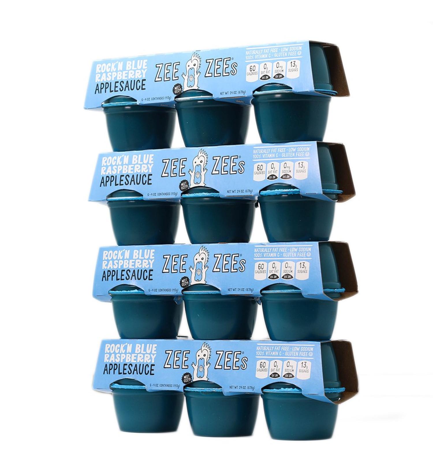 Zee Zees Rock'n Blue Raspberry Applesauce Cups - 4 oz Cups (24 Pack) - Buy Online on GoSupps.com