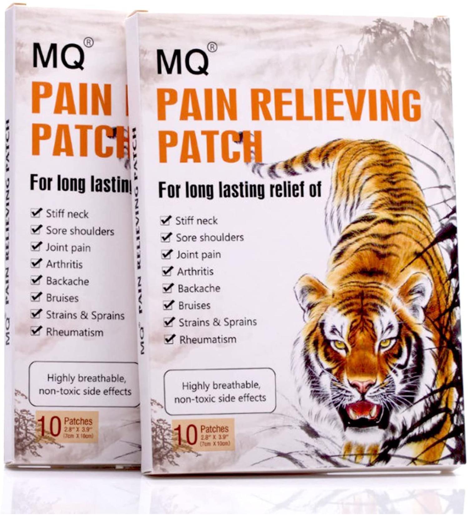 MQ Herbal Pain Relief Patches - 20 Plasters for Knee, Back, Joint & Muscle Pain - Up to 12 Hours Relief - Buy Online on GoSupps.com