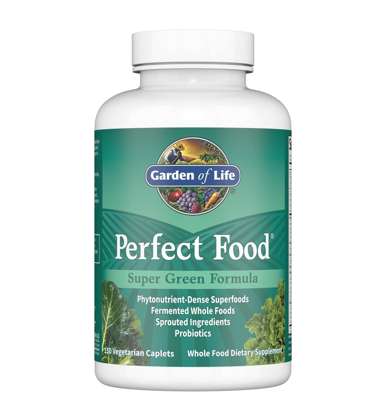 Garden of Life Perfect Food Super Green Formula - 150 Vegetarian Caplets for Ultimate Nutrition - Buy Online on GoSupps.com