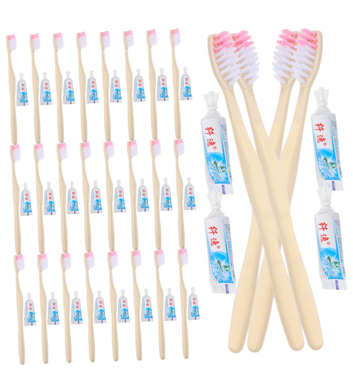 Minkissy 100pcs Disposable Travel Toothbrush with Toothpaste - Waterproof Mini Toothbrushes for Sensitive Travel | Individual Hand Toothbrushes - Buy Online on GoSupps.com